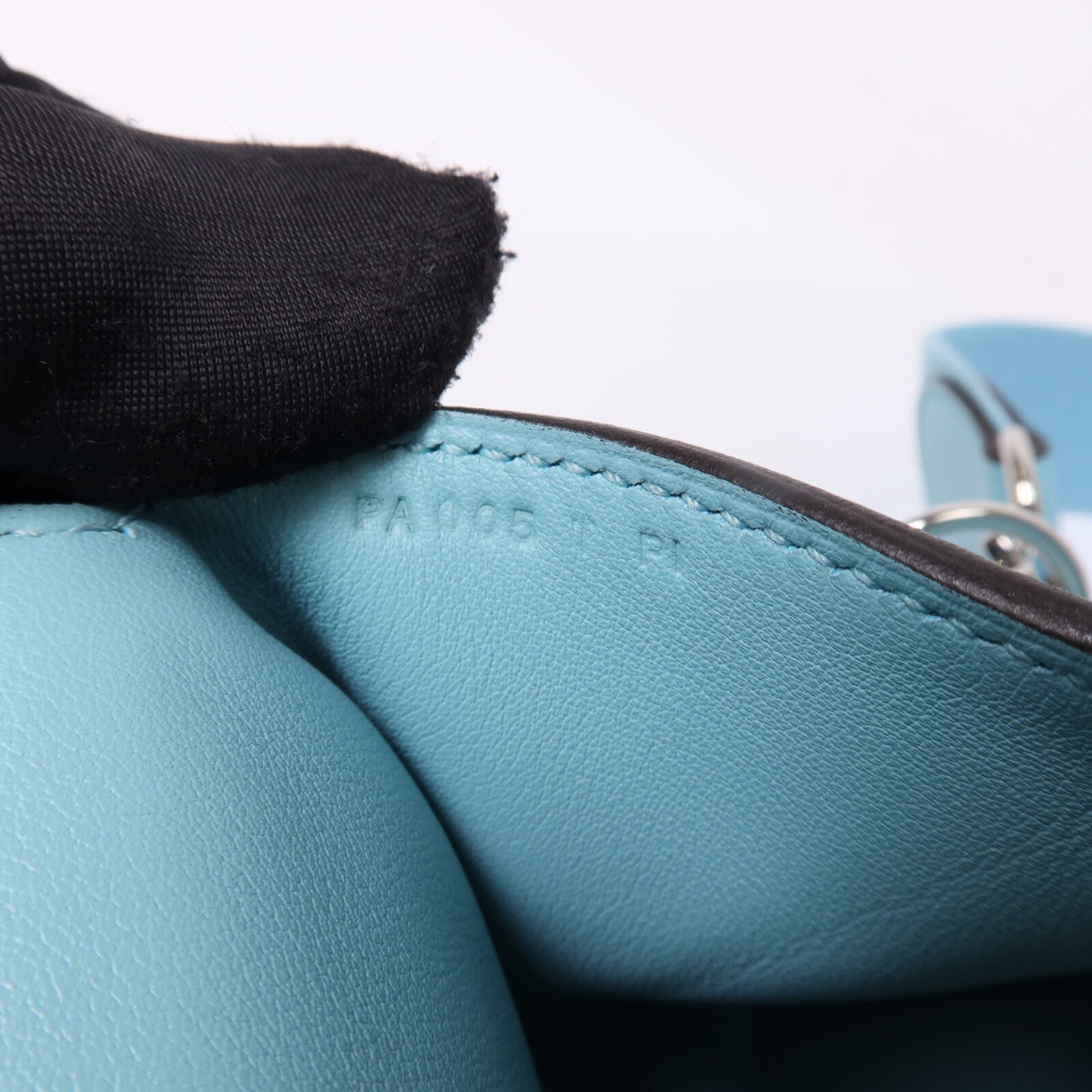 HERMES Swift皮革Toobox 20銀扣手挽肩背兩用袋Bleu St Cyr
