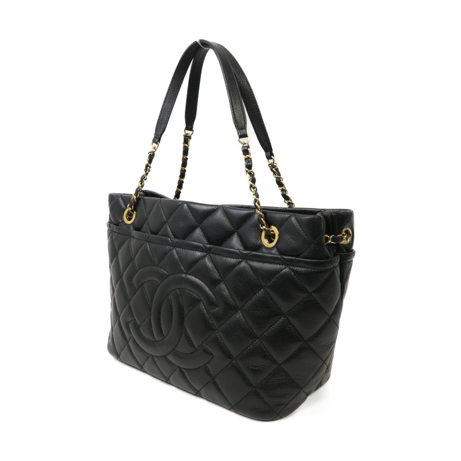 CHANEL 【激減優惠】菱格牛皮皮革Chain Shoulder Bag金扣鏈帶肩背袋黑色