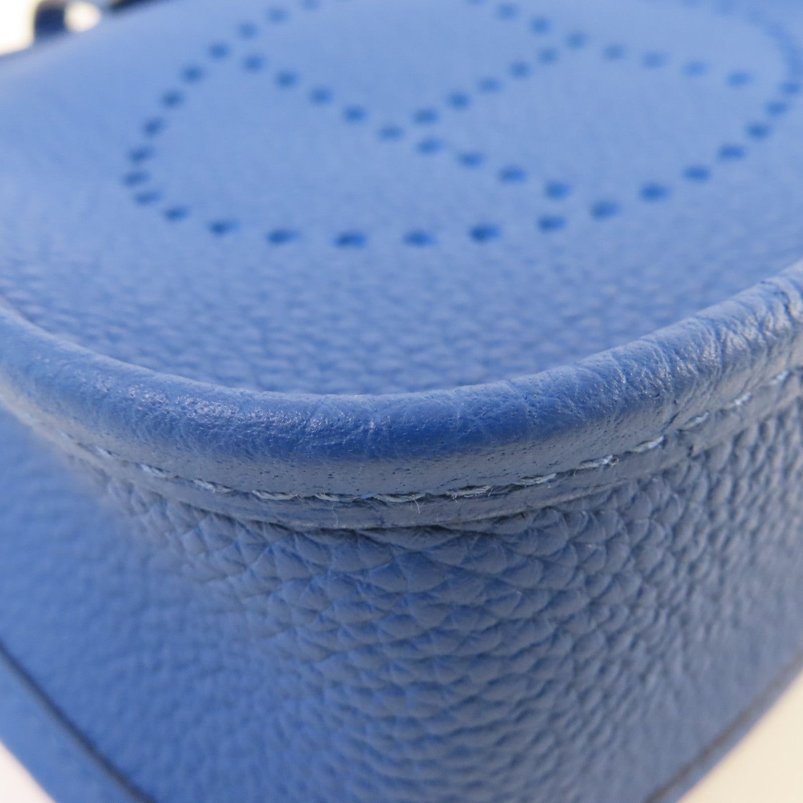 HERMES **【激減優惠】Clemence皮革Evelyne TPM Shoulder Bag銀扣肩背袋71 Frances Blue/法國藍色