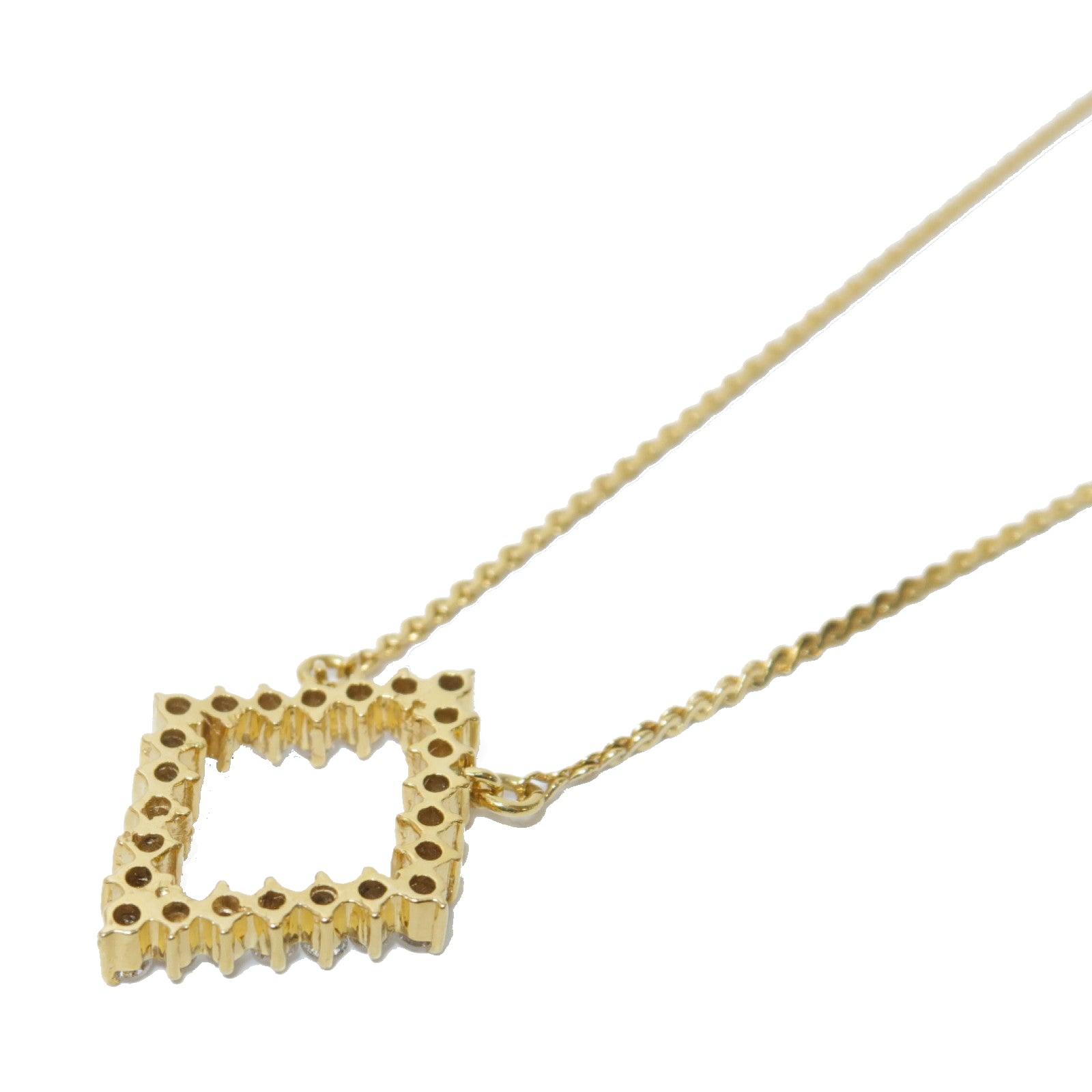 JEWELRY 【激減優惠】18K黃金Diamond Necklace 0.37ct鑽石項鍊金色