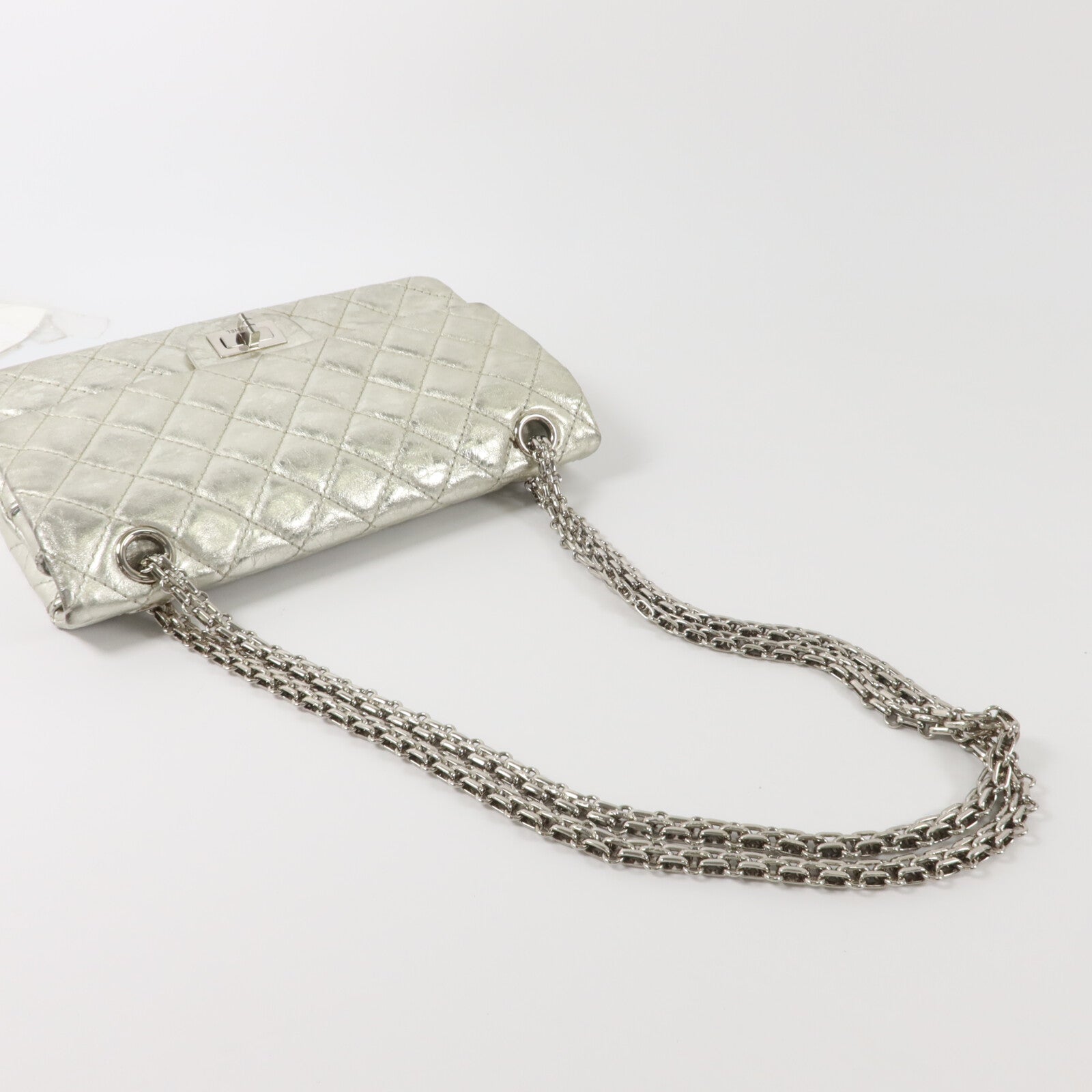 CHANEL 牛皮皮革2.55 Medium鏈帶肩背袋