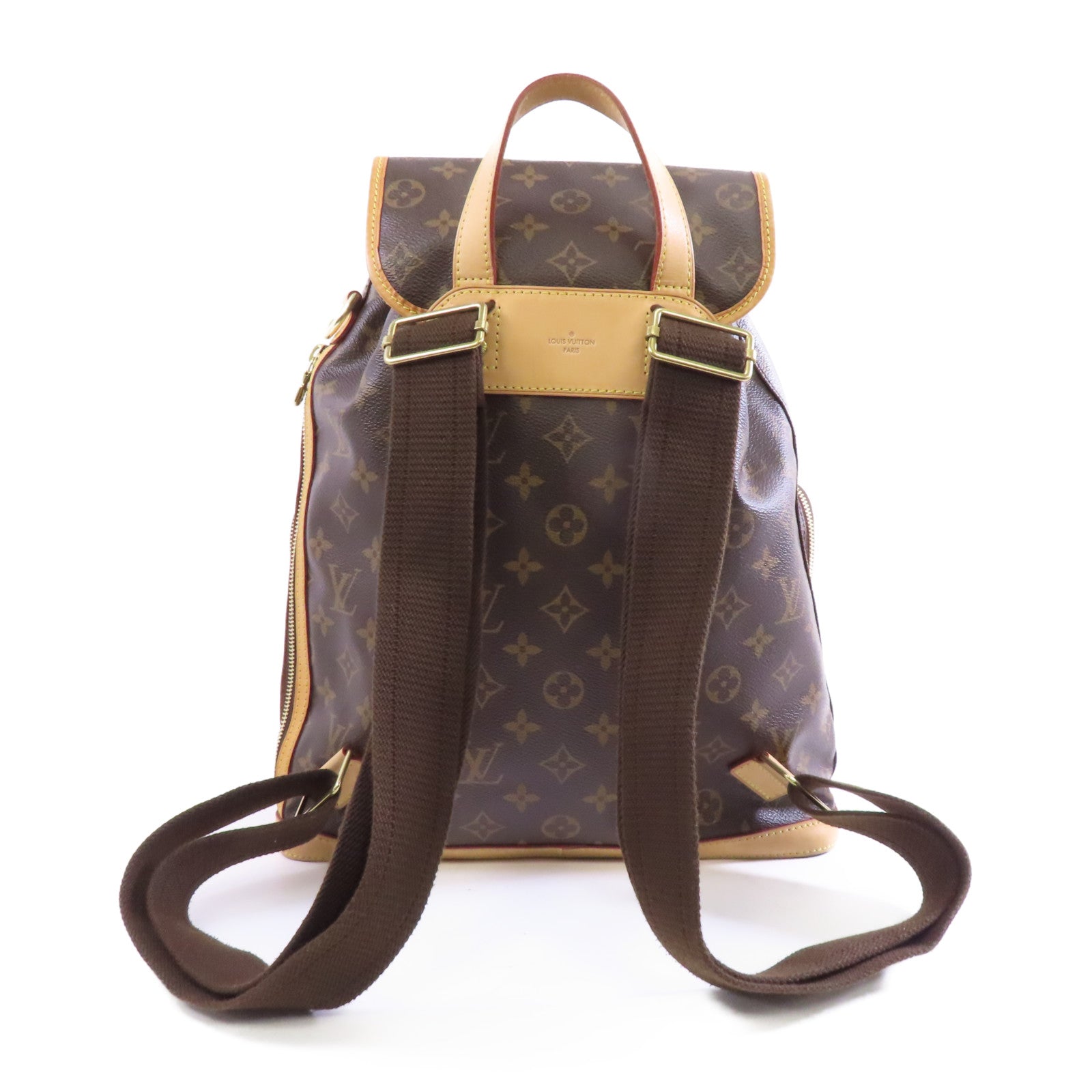 LOUIS VUITTON Monogram Bosphore金扣背包棕色