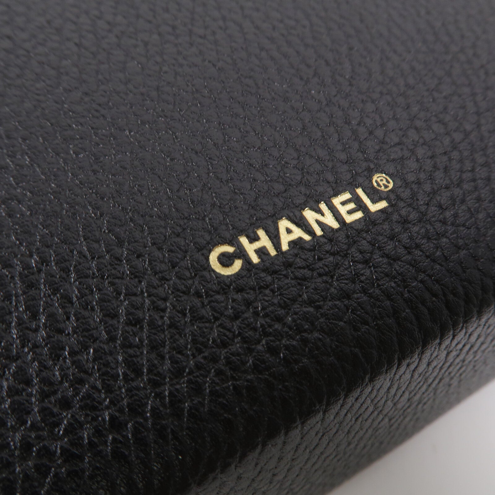 CHANEL 牛皮皮革Vanity With Chain鏈帶手挽肩背兩用袋