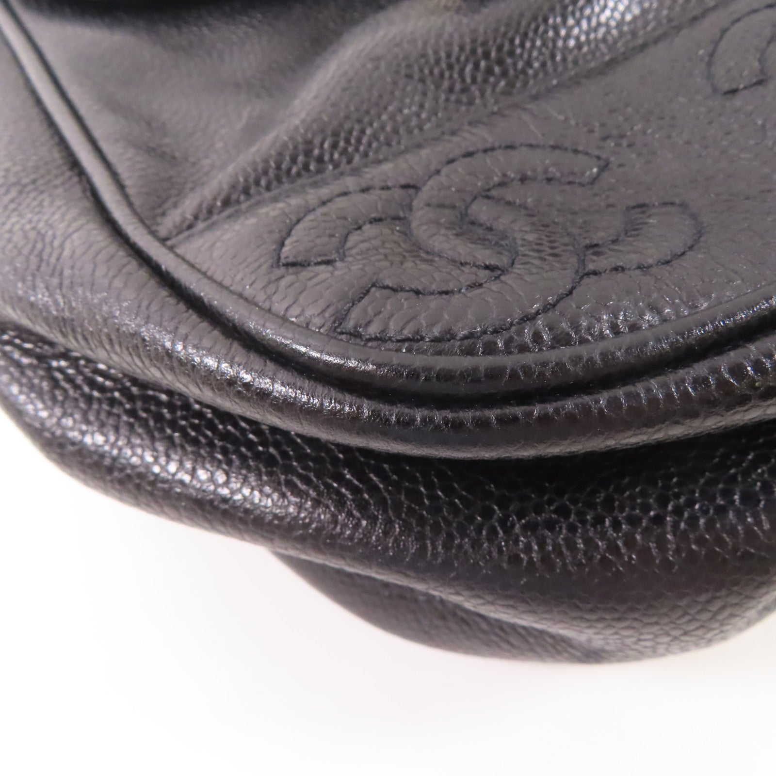 CHANEL【激減優惠】 牛皮皮革Backpack金扣鏈帶背包黑色