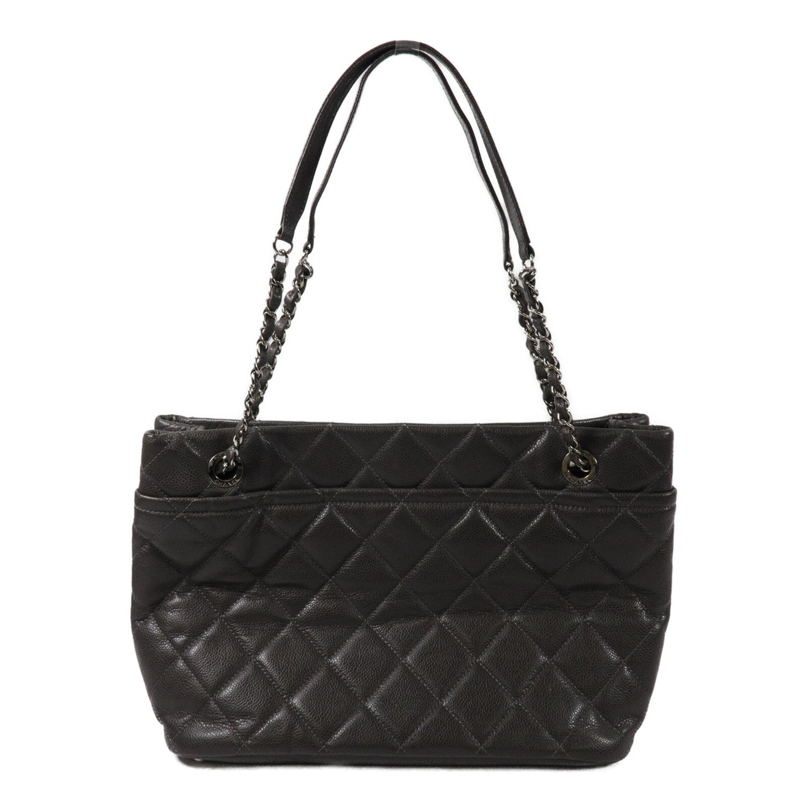 CHANEL 牛皮皮革CC Timeless Chain Tote鏈帶手挽袋