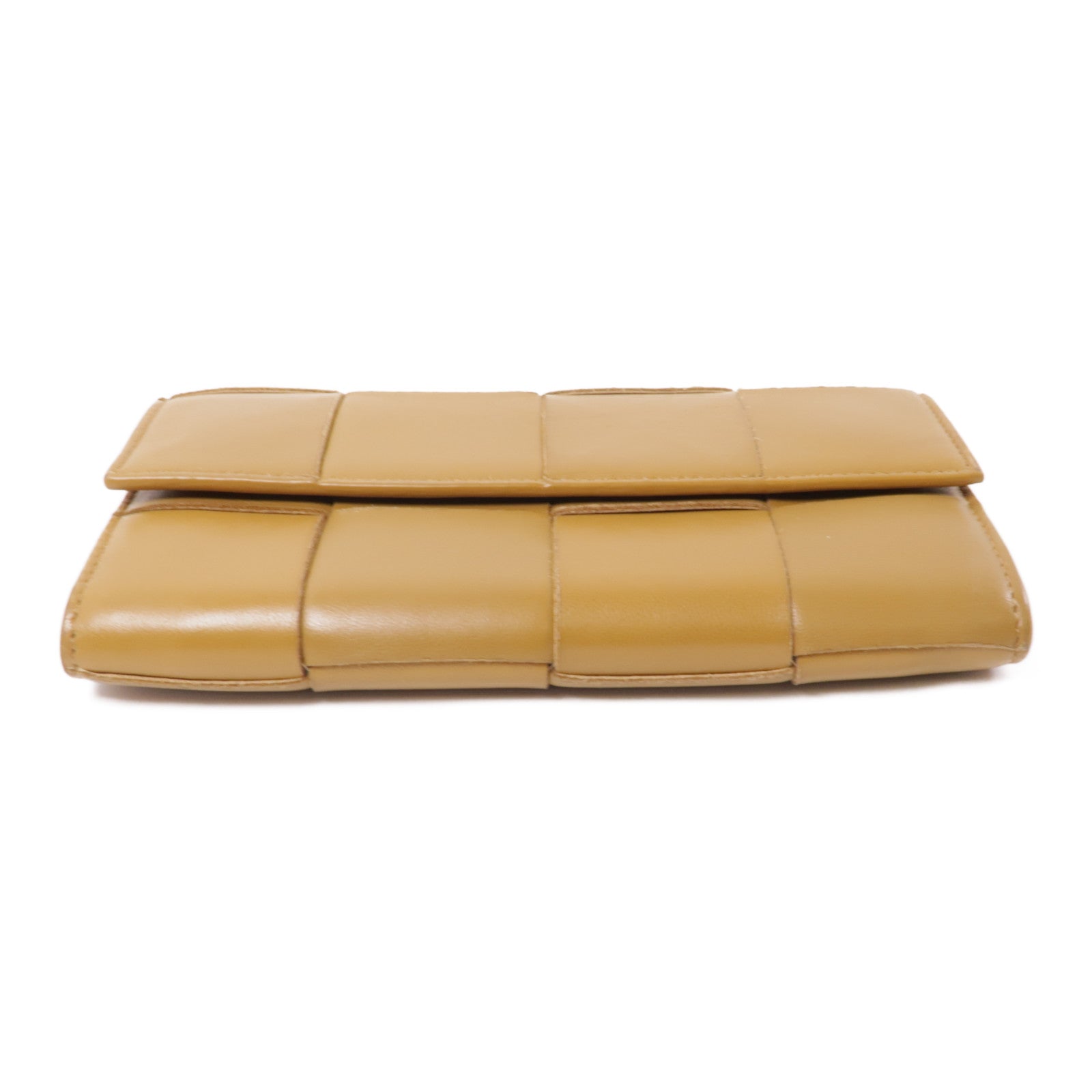 BOTTEGA VENETA 皮革Long Wallet金扣長錢包棕色