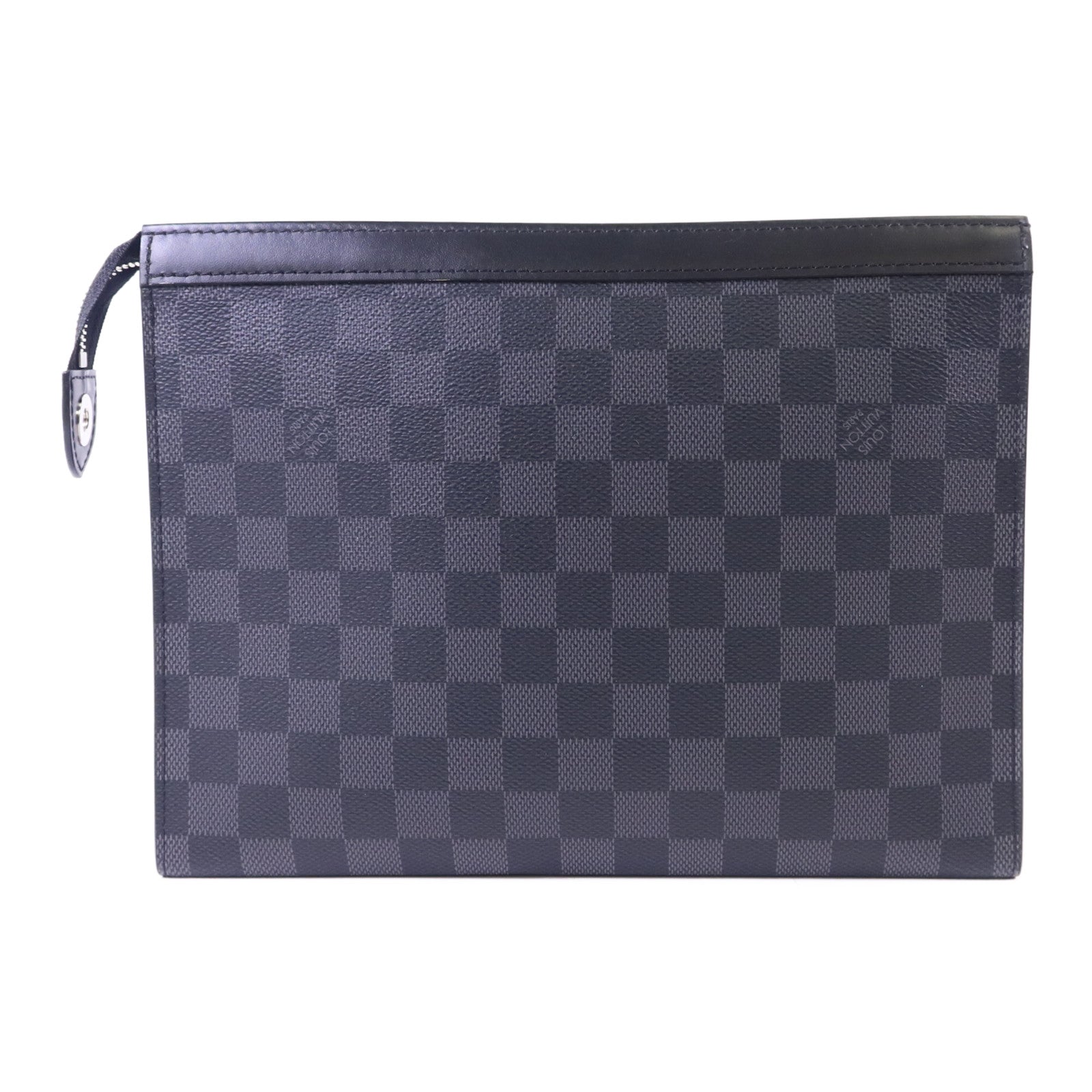 LOUIS VUITTON Damier Graphite Pochette Voyage MM銀扣小袋