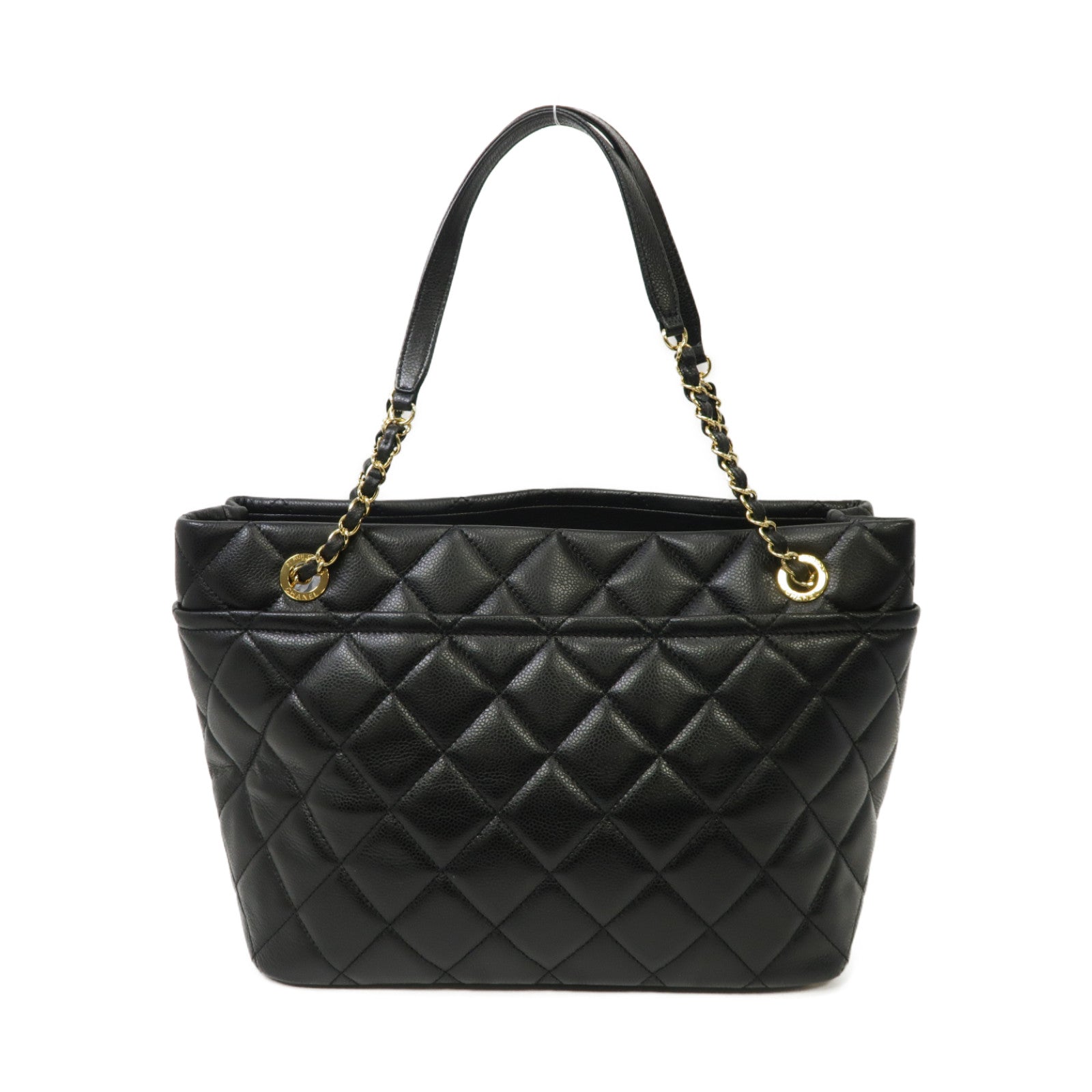 CHANEL 【激減優惠】菱格牛皮皮革Chain Shoulder Bag金扣鏈帶肩背袋黑色