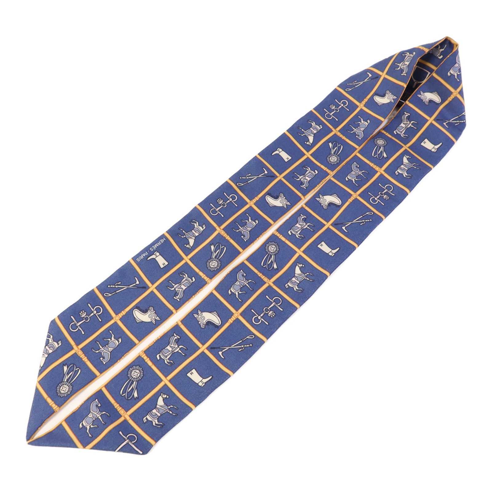 HERMES 絲質Twilly絲巾Blue