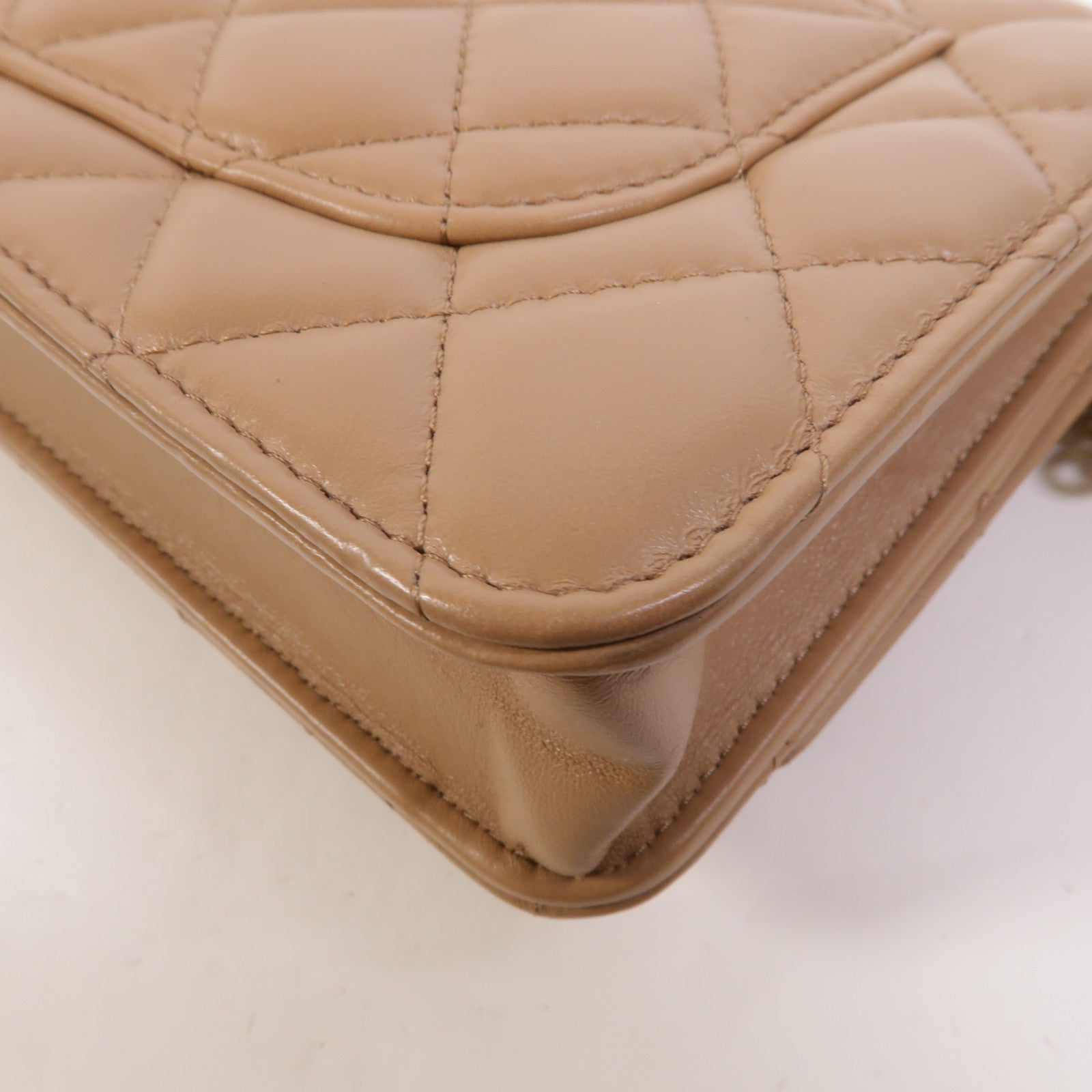 CHANEL 羊皮皮革WOC Wallet On Chain鏈帶肩背袋