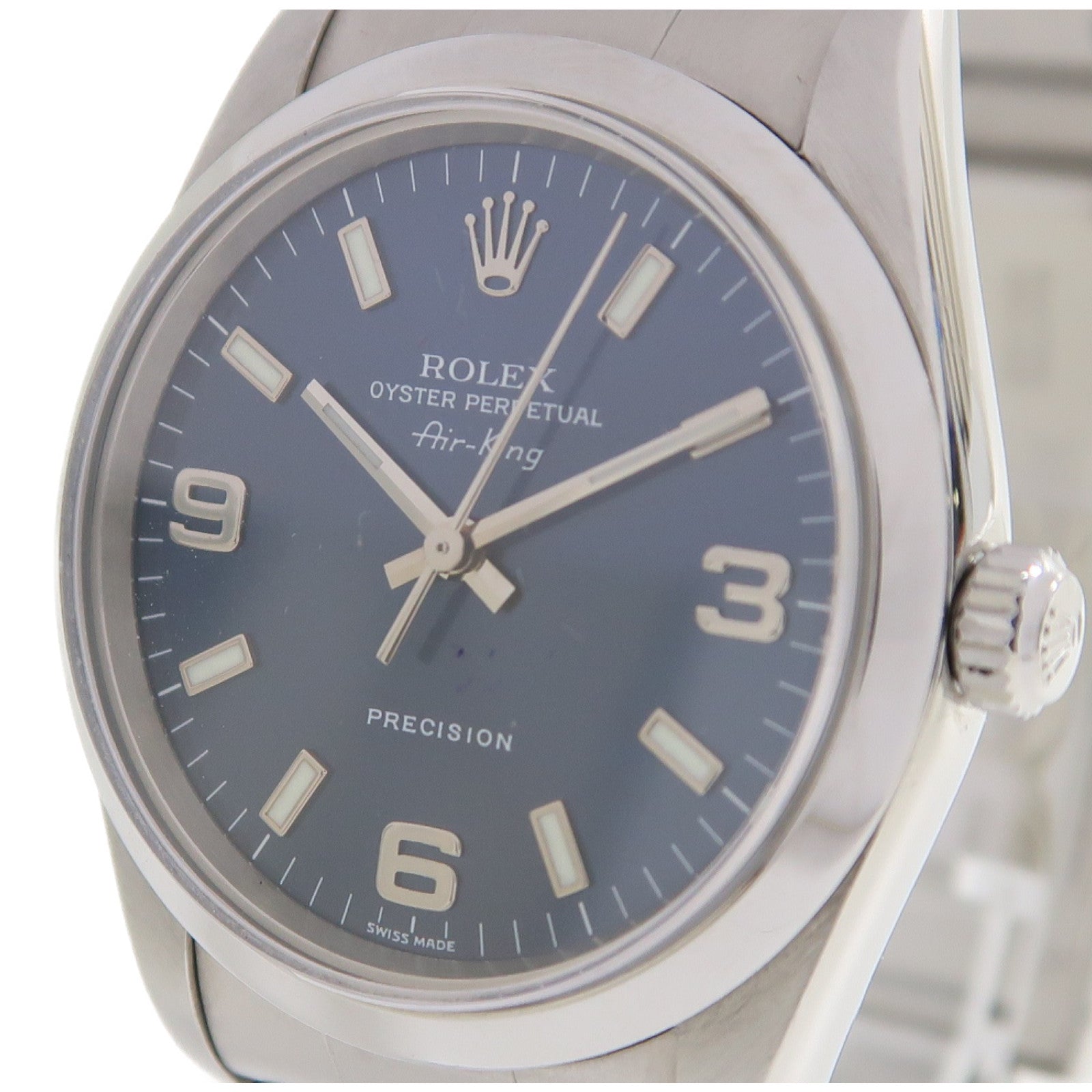 ROLEX Air King不鏽鋼手錶自動機芯藍色