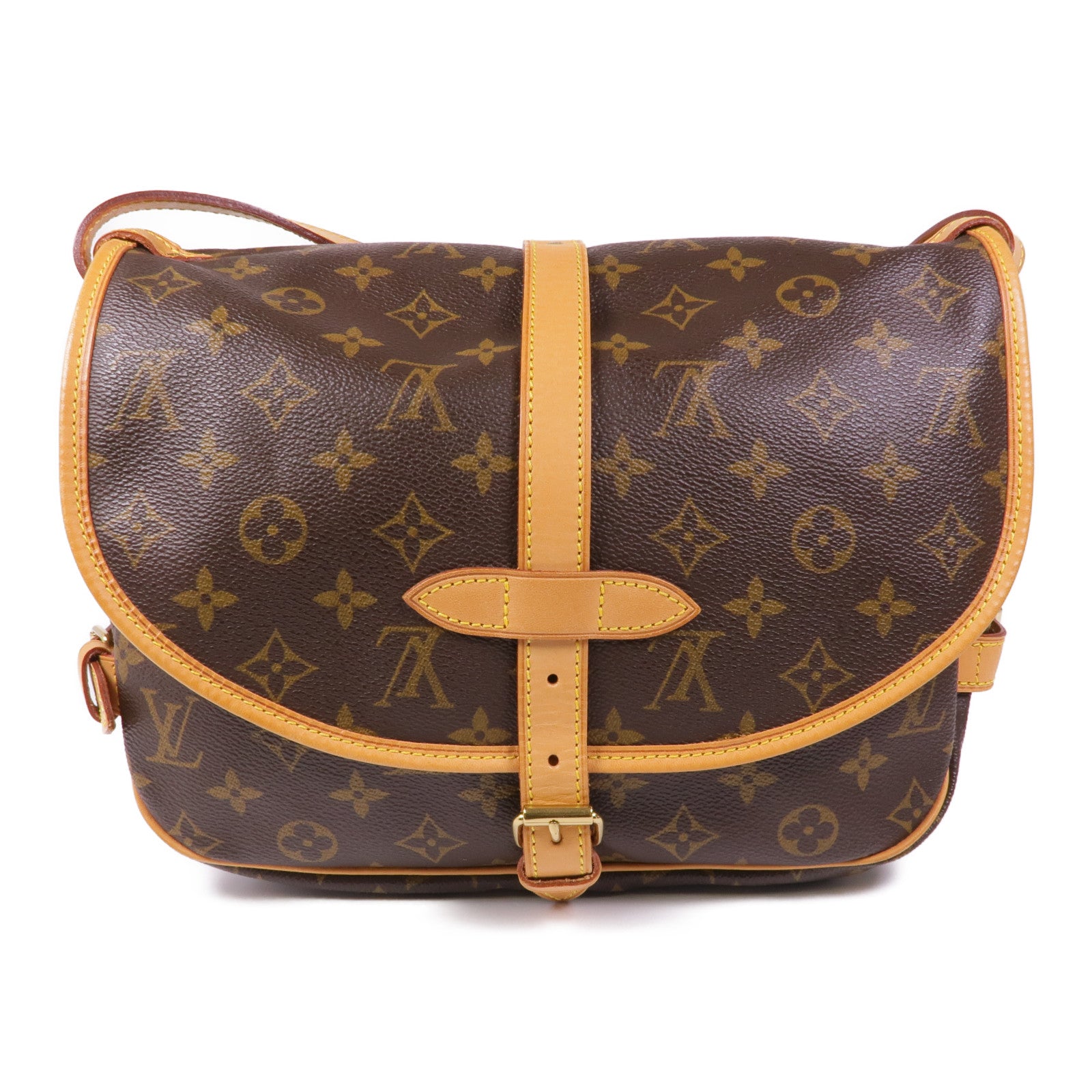 LOUIS VUITTON Monogram Saumur 30金扣肩背袋
