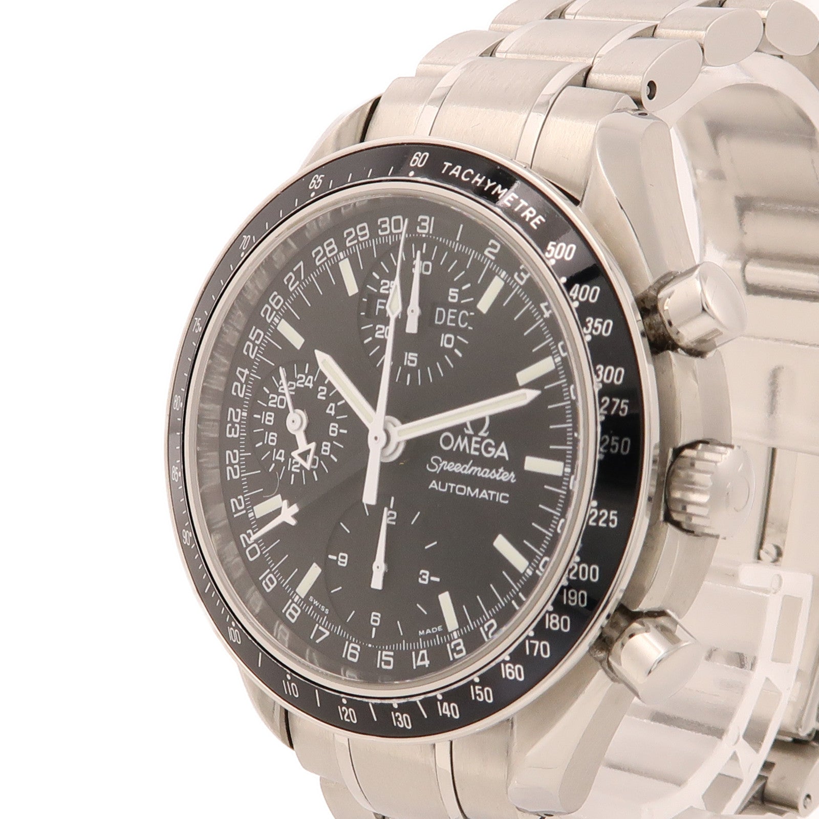 OMEGA Speedmaster Day Date不鏽鋼手錶自動機芯黑色