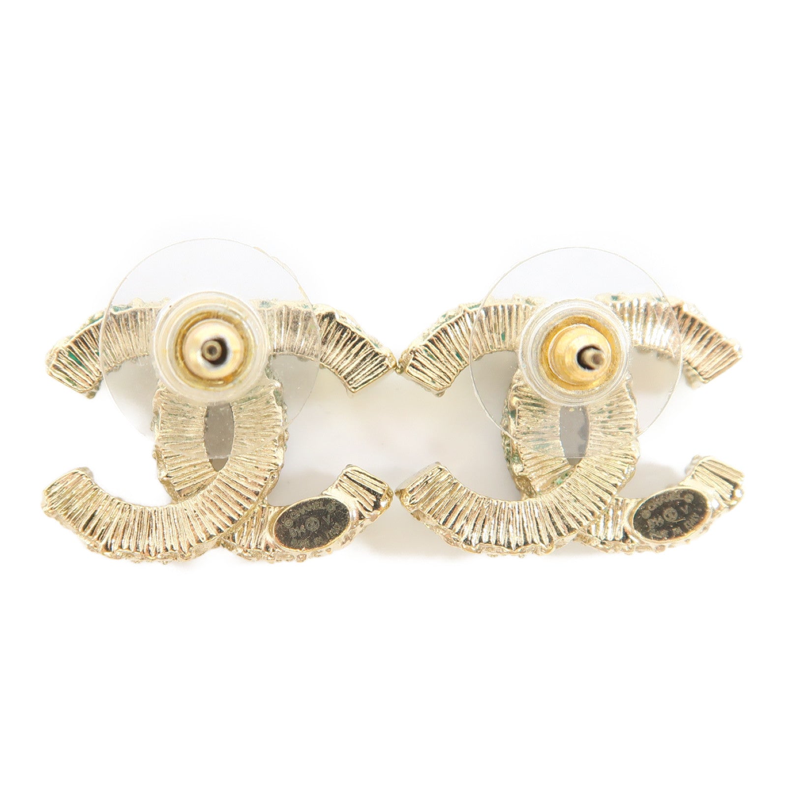 CHANEL 金屬Earrings耳環黑色/金色