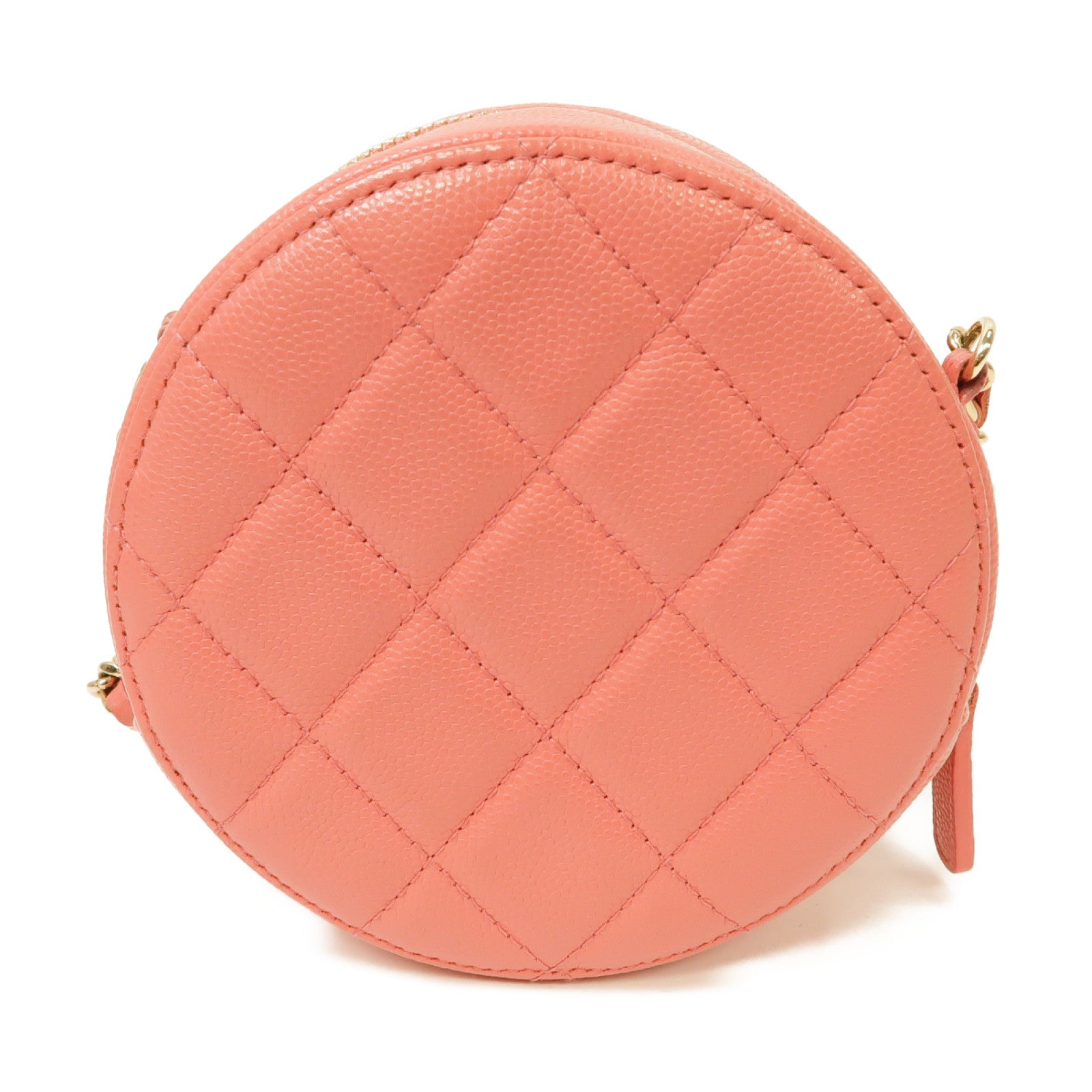 CHANEL 【激減優惠】菱格Caviar皮革Chain Shoulder Bag金扣鏈帶肩背袋粉紅色