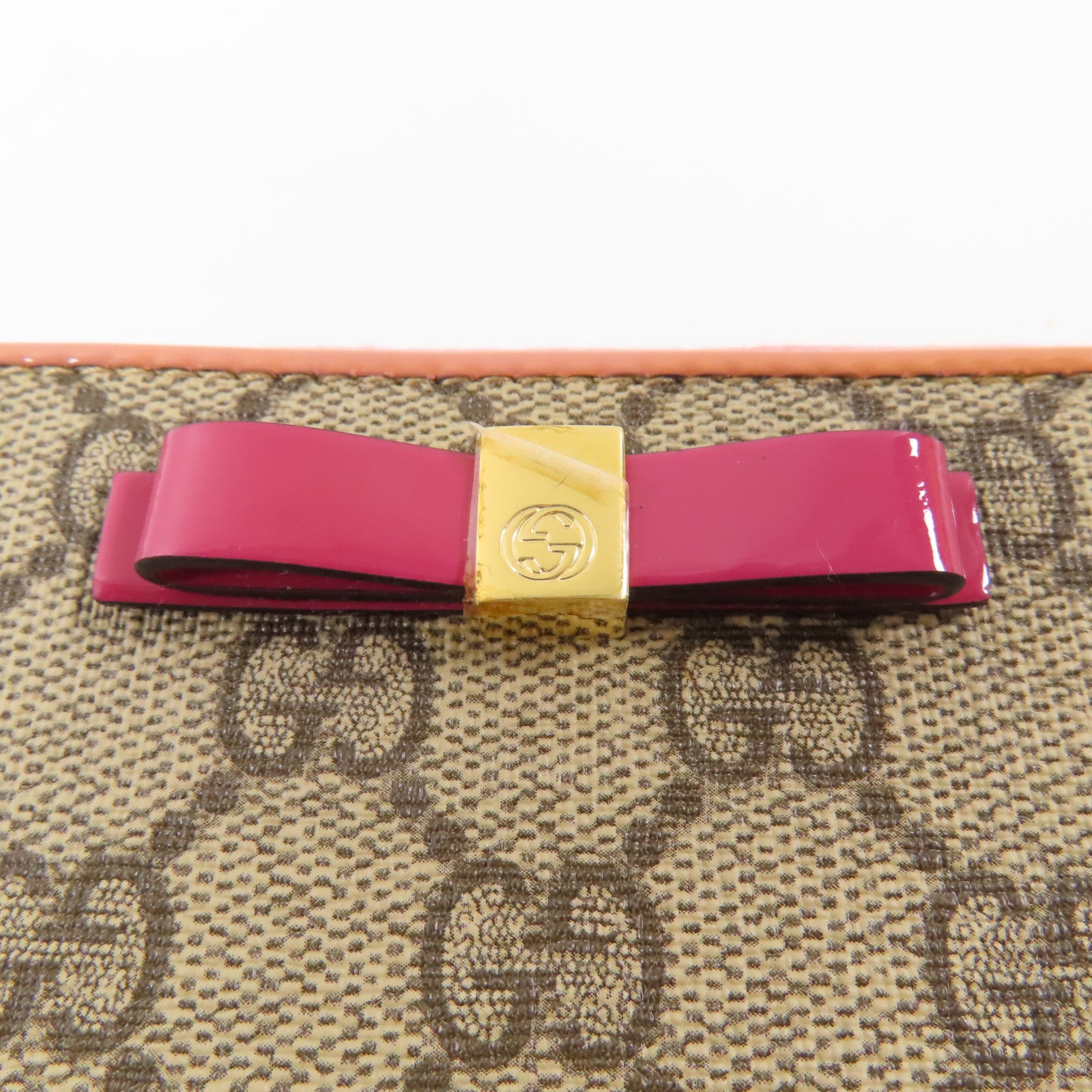 GUCCI 塗層帆布Long Wallet金扣長錢包