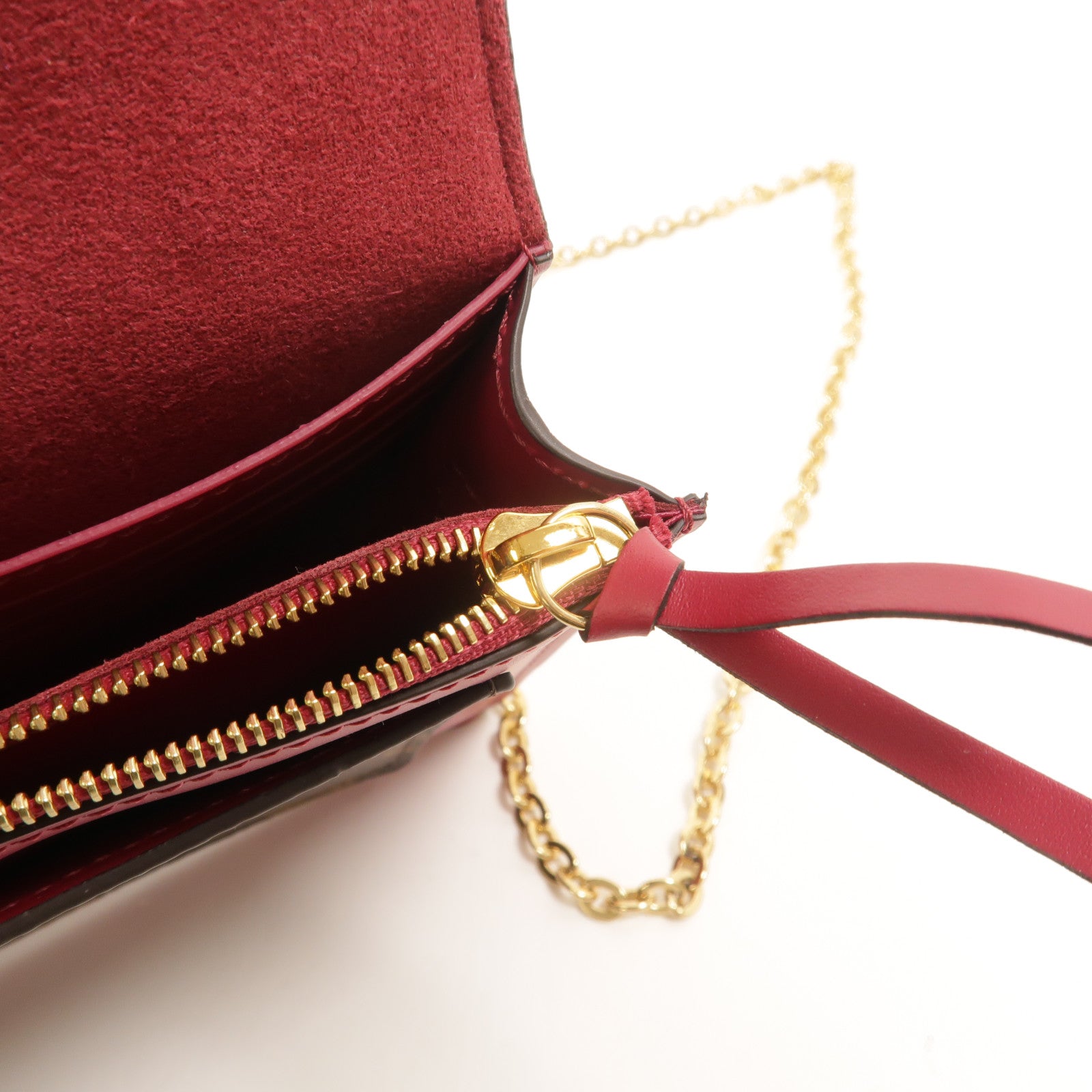 LOUIS VUITTON Monogram Portefeuille Flore鏈帶肩背袋