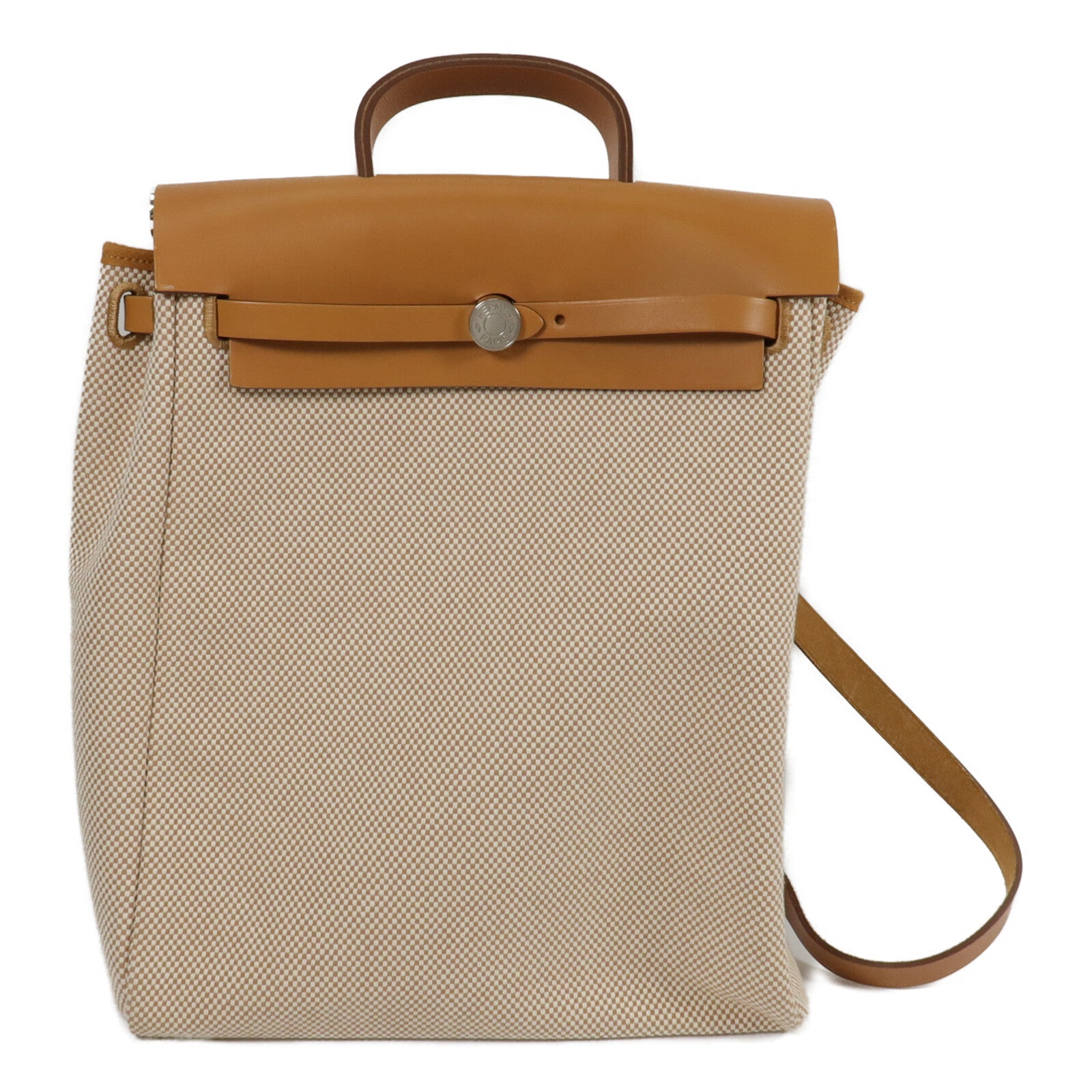 HERMES 帆布Herbag a dos Zip Retourne Backpack背包