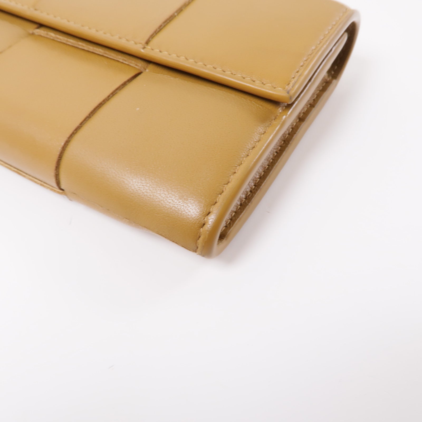 BOTTEGA VENETA 皮革Long Wallet金扣長錢包棕色