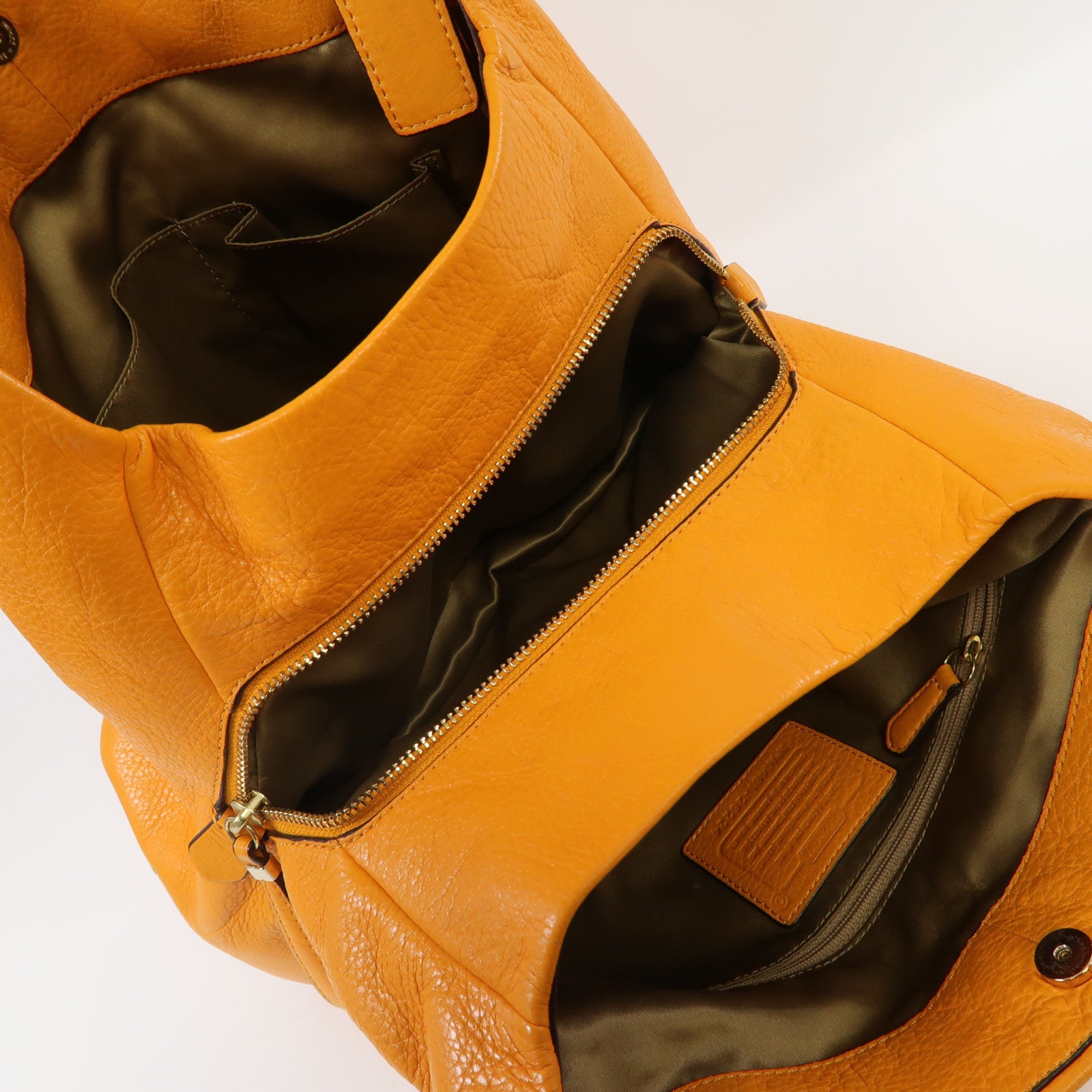 COACH 牛皮皮革Madison Phoebe Shoulder Bag金扣肩背袋黃色