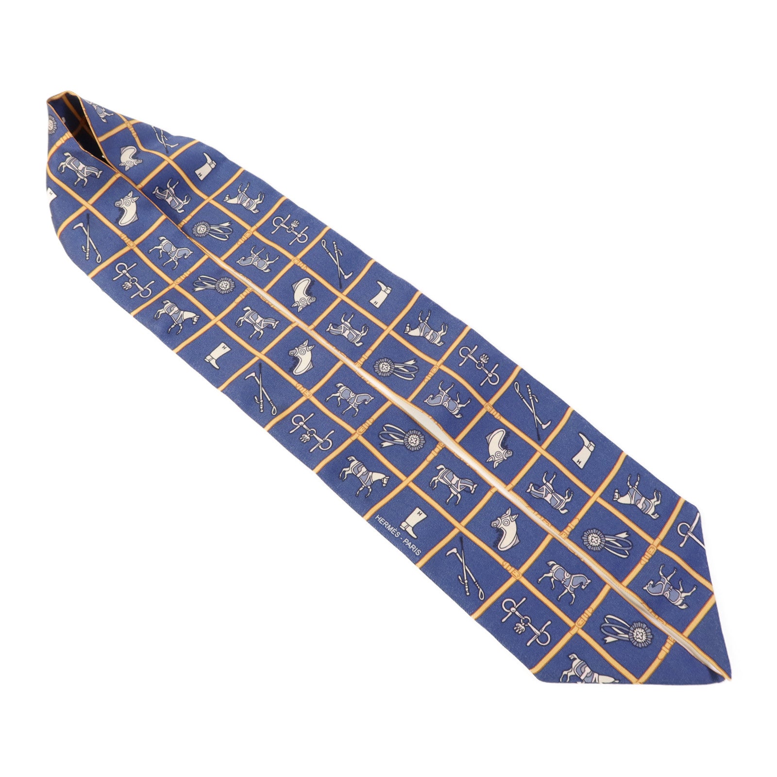 HERMES 絲質Twilly絲巾Blue