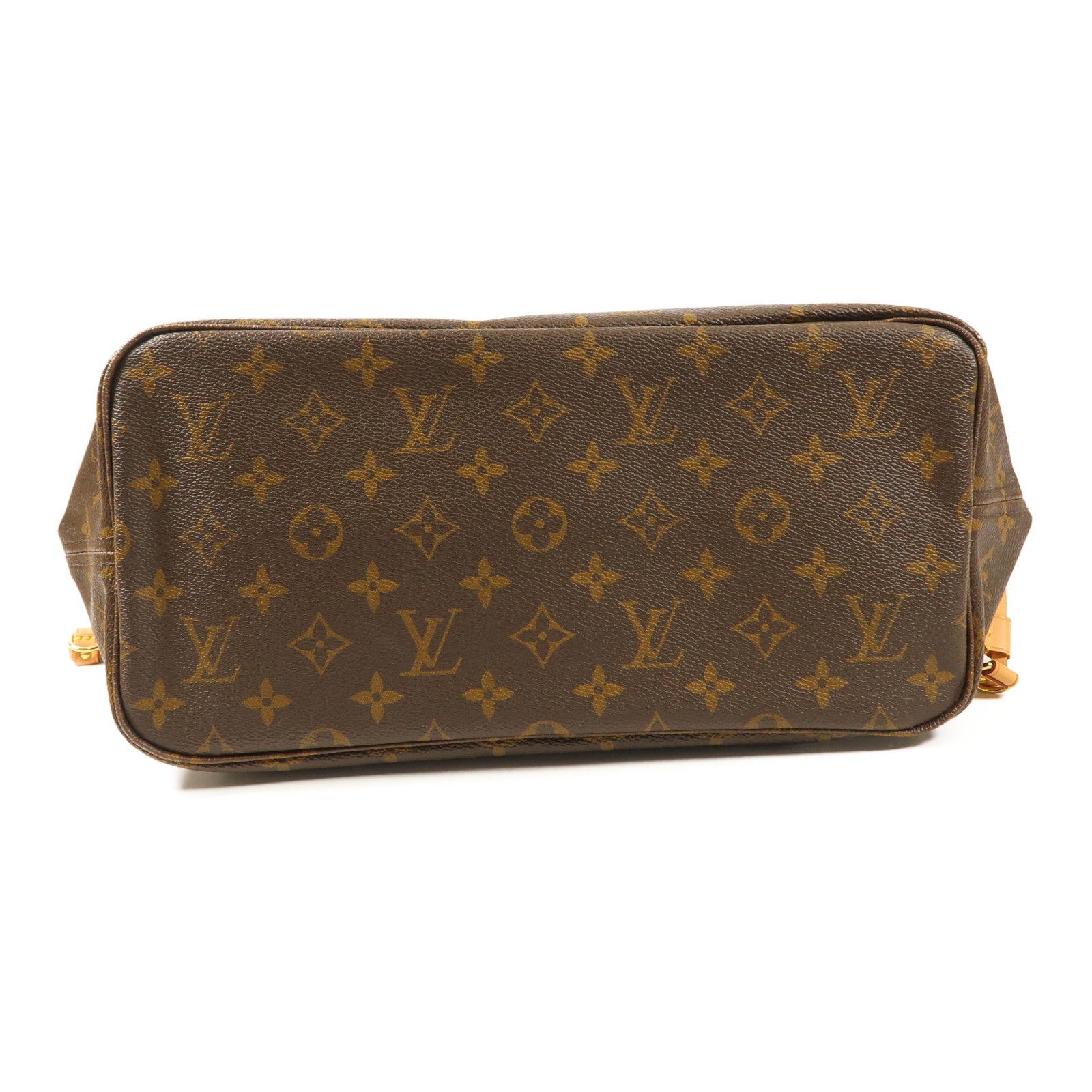 LOUIS VUITTON Monogram Neverfull MM金扣手挽袋