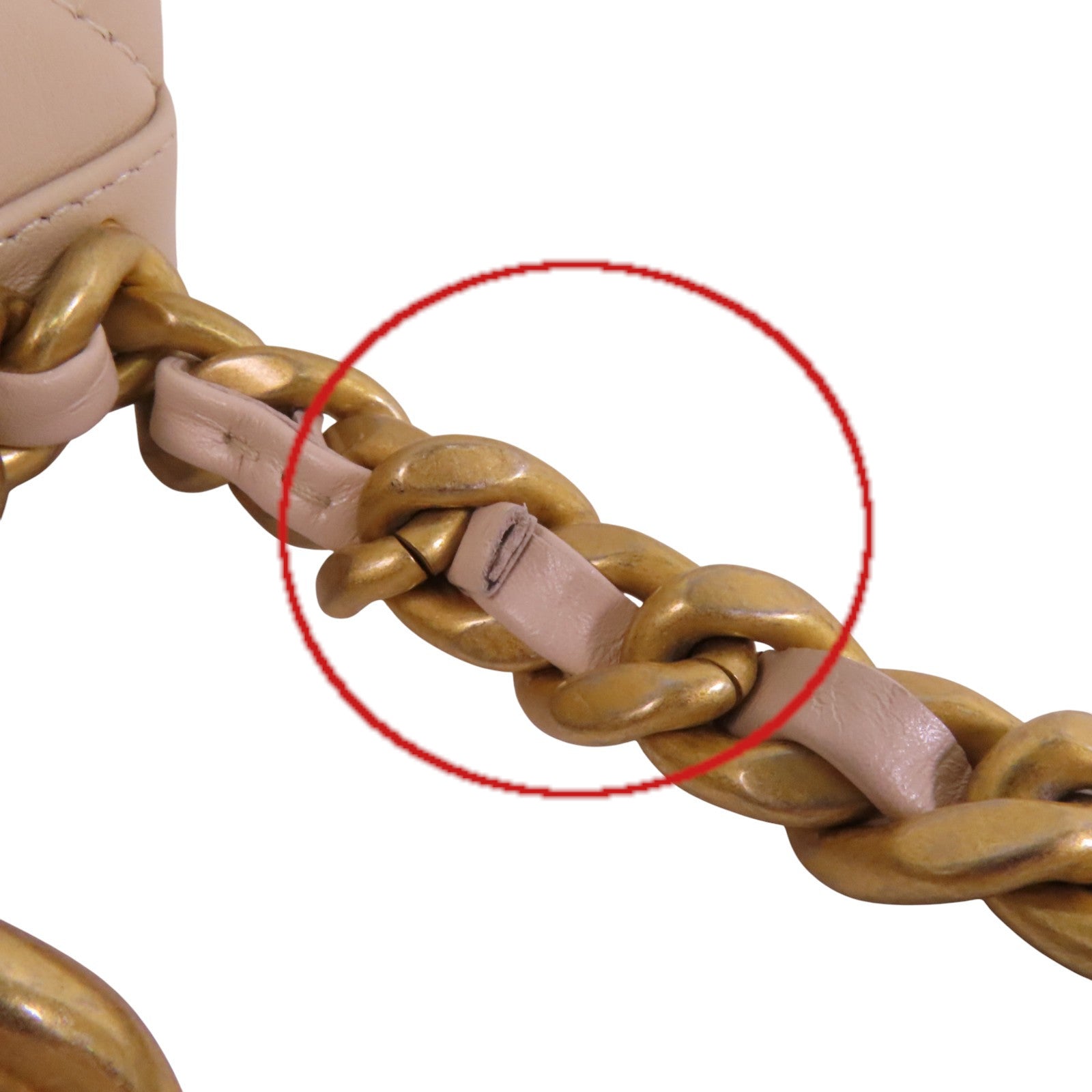 CHANEL 羊皮皮革C19金扣鏈帶手挽肩背兩用袋