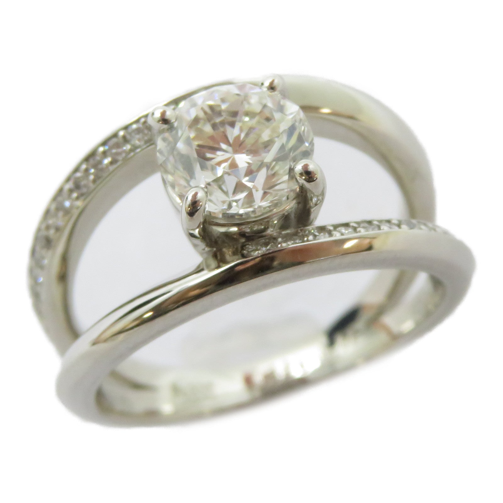 JEWELRY 【激減優惠】PT900鉑金Diamond Ring 1.326/0.17ct鑽石戒指US#6