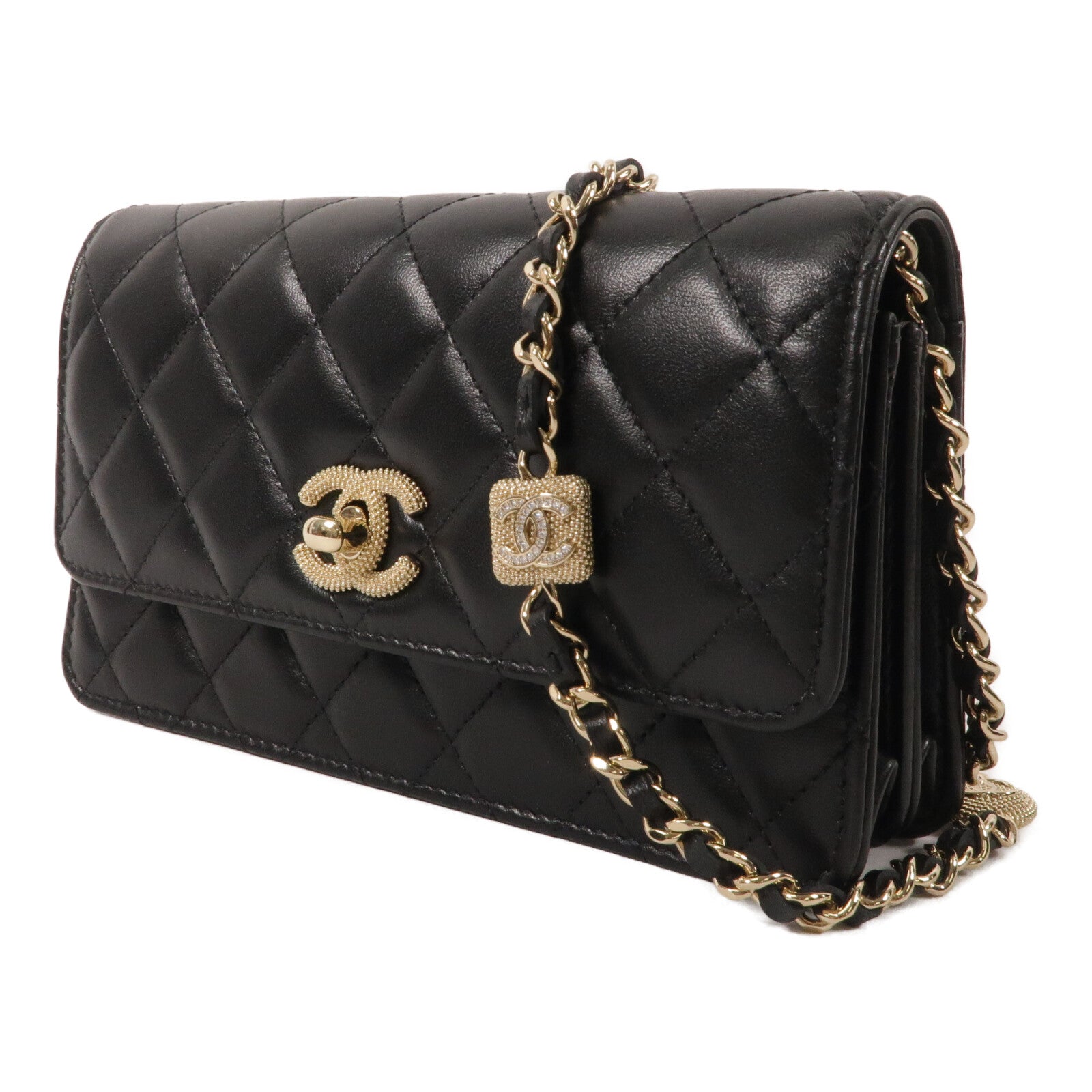 CHANEL 羊皮皮革Chain Shoulder鏈帶肩背袋