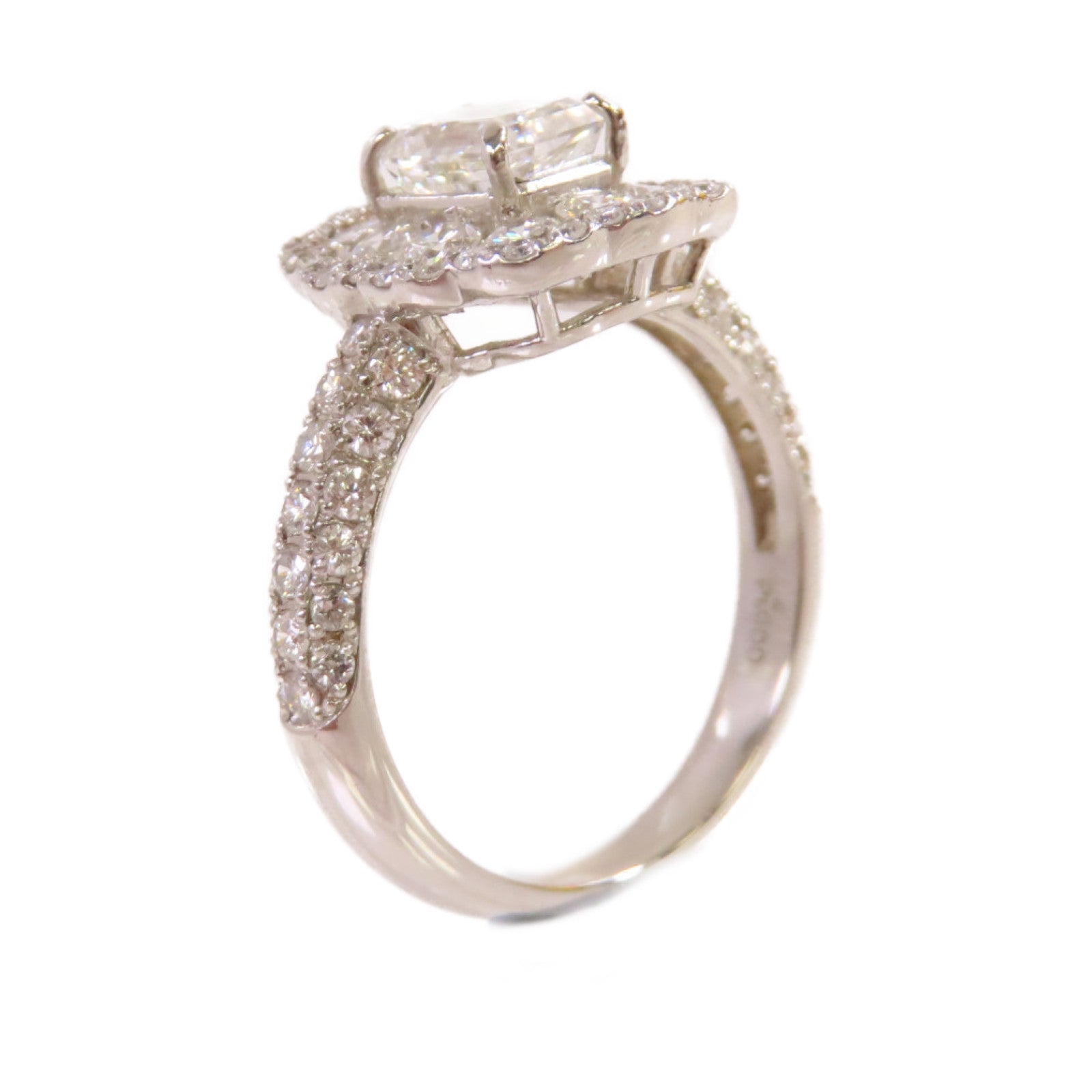 JEWELRY PT900鉑金/1.020ct鑽石/1.14ct鑽石Diamond Ring戒指US#5.5