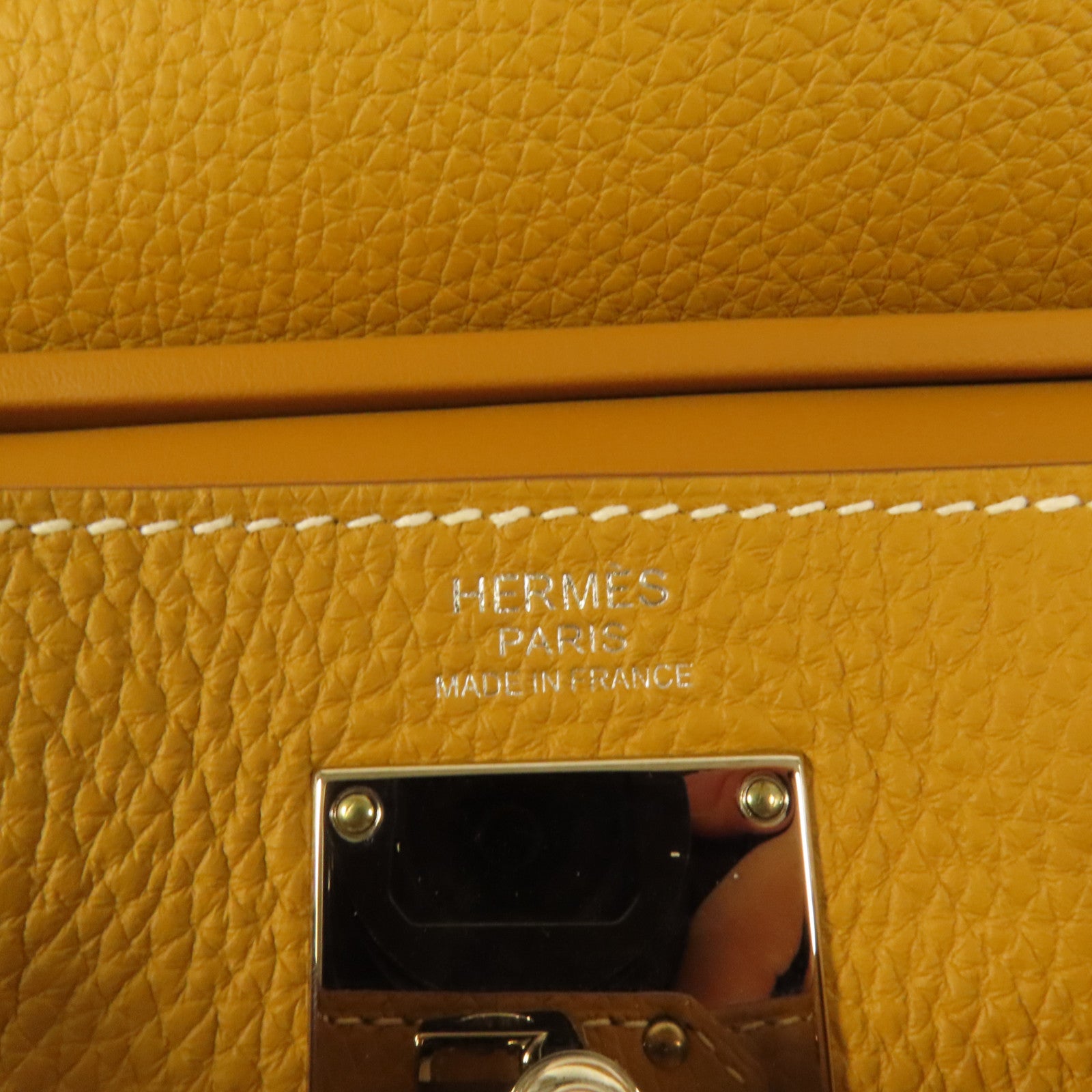 HERMES Togo皮革Hac A Dos PM銀扣背包Natural Sable