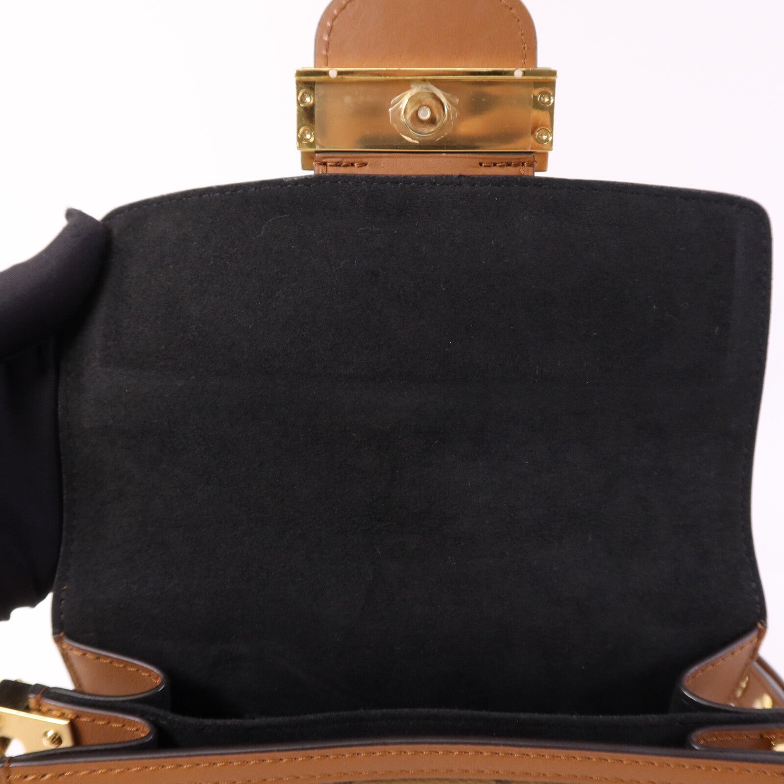 LOUIS VUITTON 【激減優惠】Monogram Reverse Mini Dauphine 金扣肩背袋