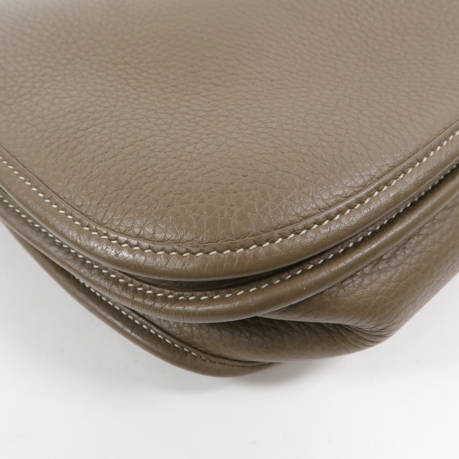 HERMES Clemence皮革Evelyne PM肩背袋Etoupe