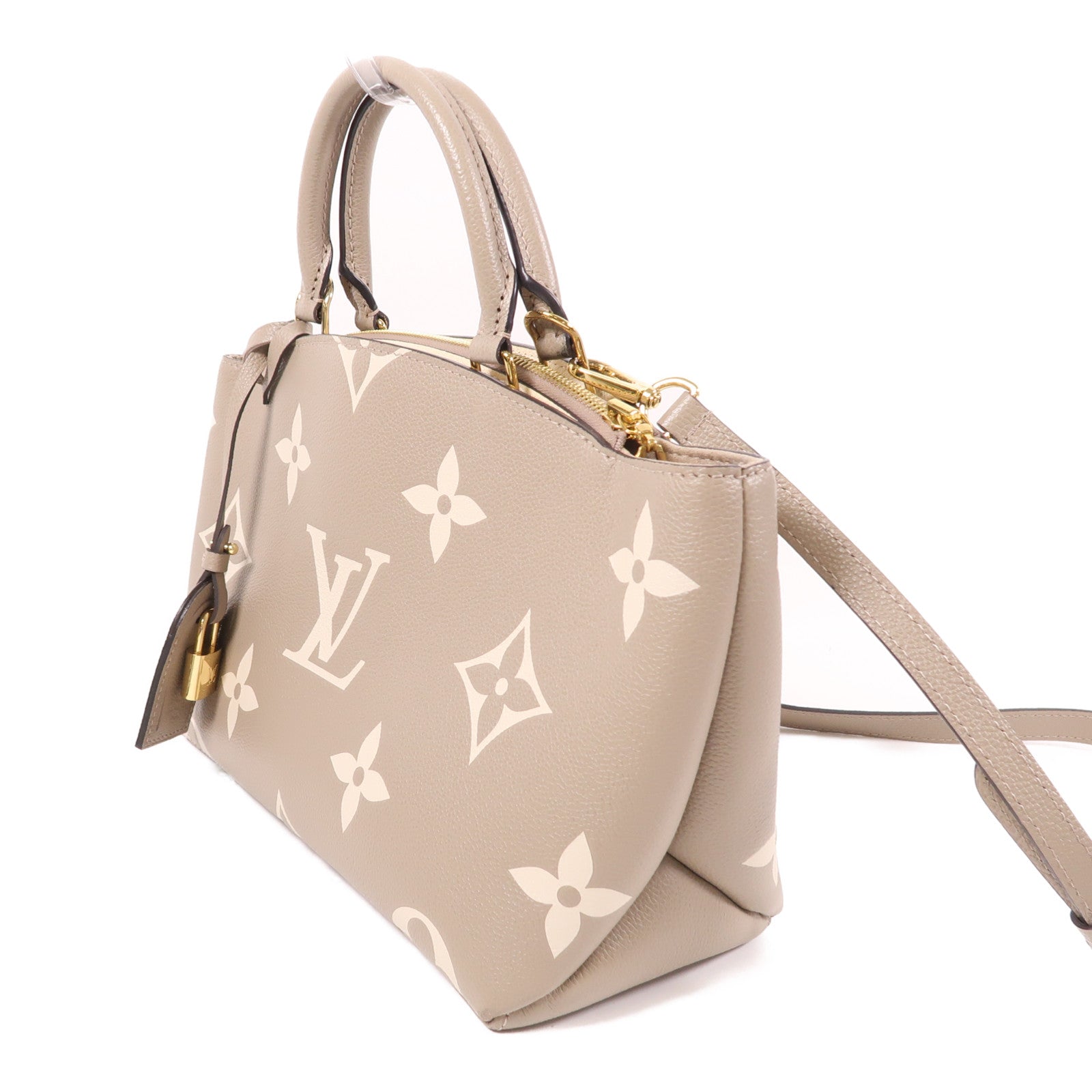 LOUIS VUITTON Monogram Empreinte Petit Palais金扣手挽肩背兩用袋