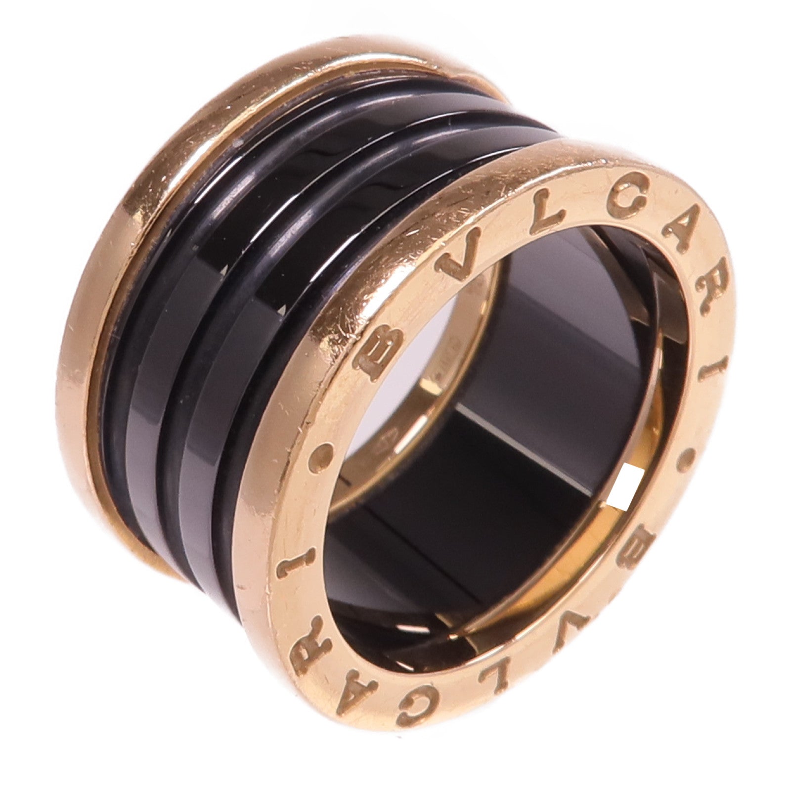 BVLGARI 18K玫瑰金/陶瓷B.zero1 Ring戒指Bvlgari#54/US#6.5