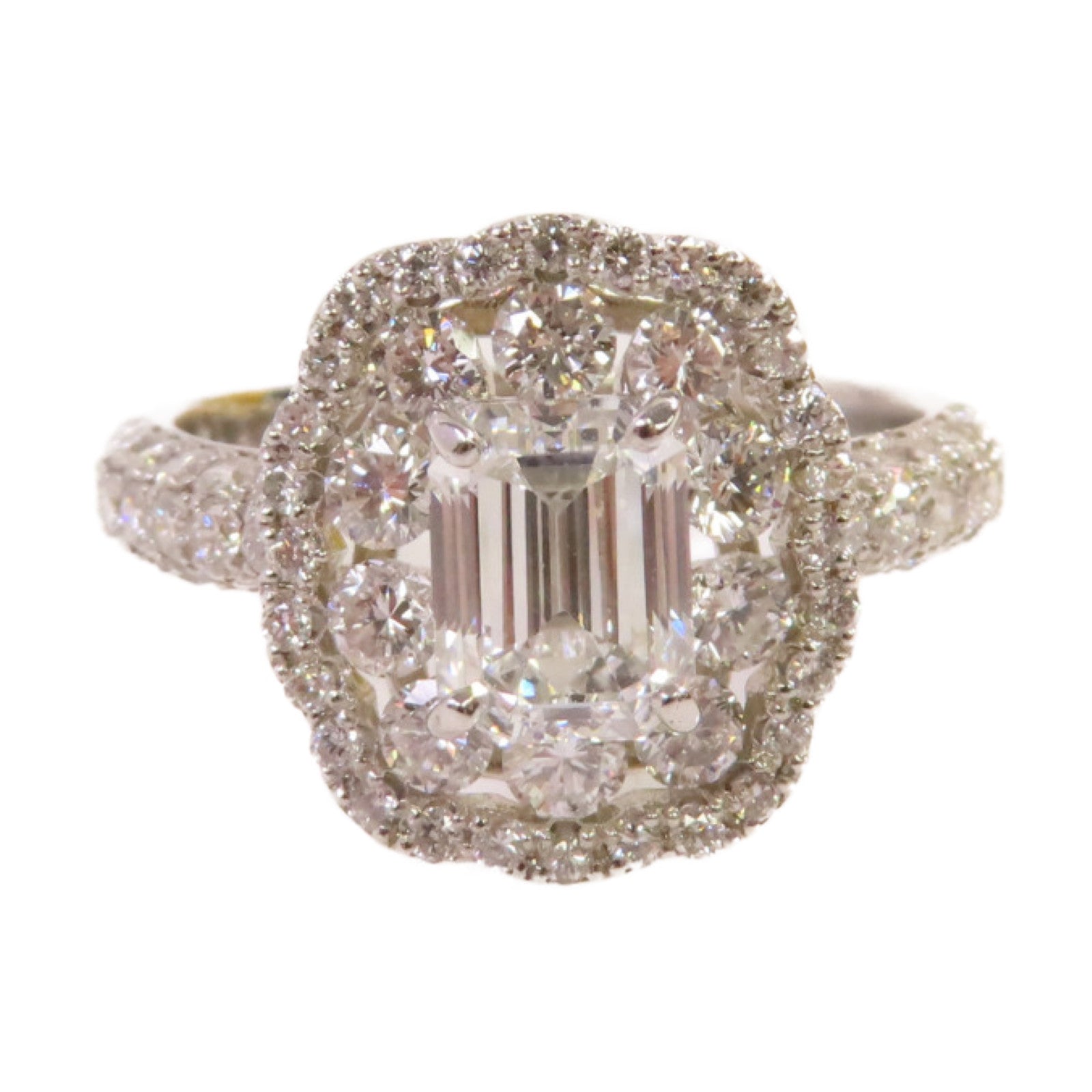 JEWELRY PT900鉑金/1.020ct鑽石/1.14ct鑽石Diamond Ring戒指US#5.5
