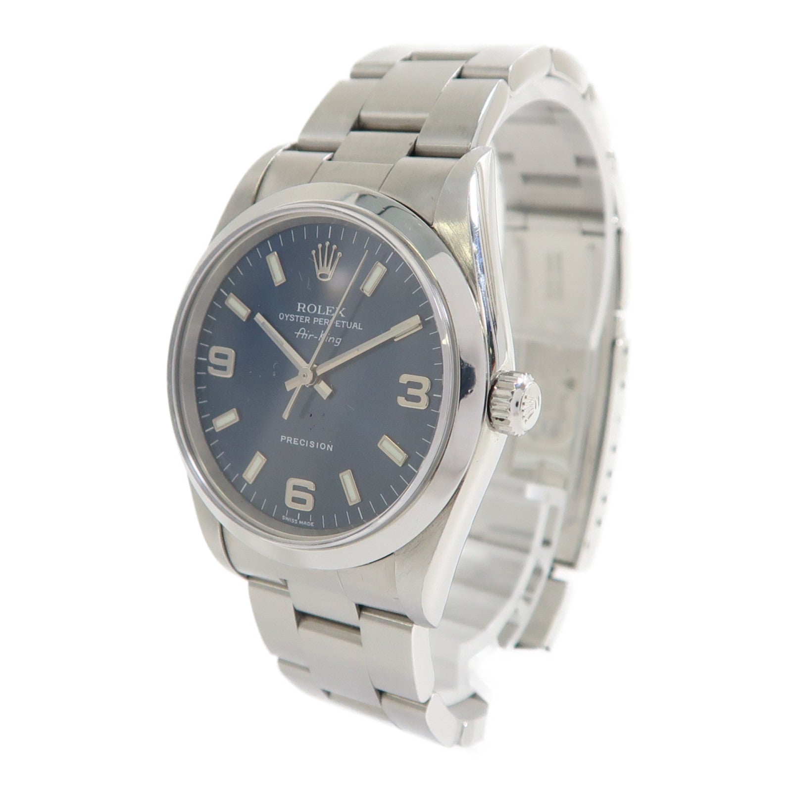 ROLEX Air King不鏽鋼手錶自動機芯藍色