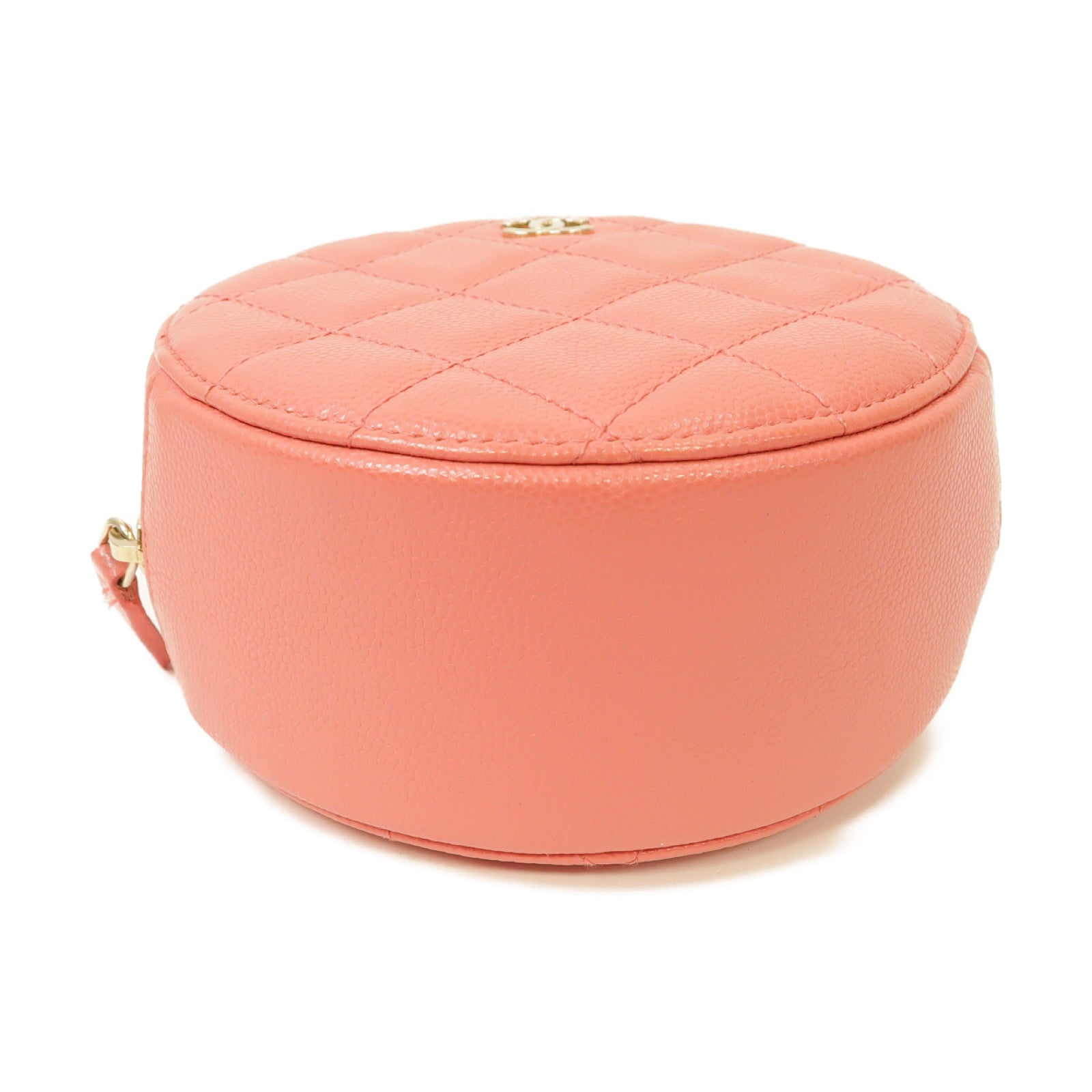 CHANEL 【激減優惠】菱格Caviar皮革Chain Shoulder Bag金扣鏈帶肩背袋粉紅色