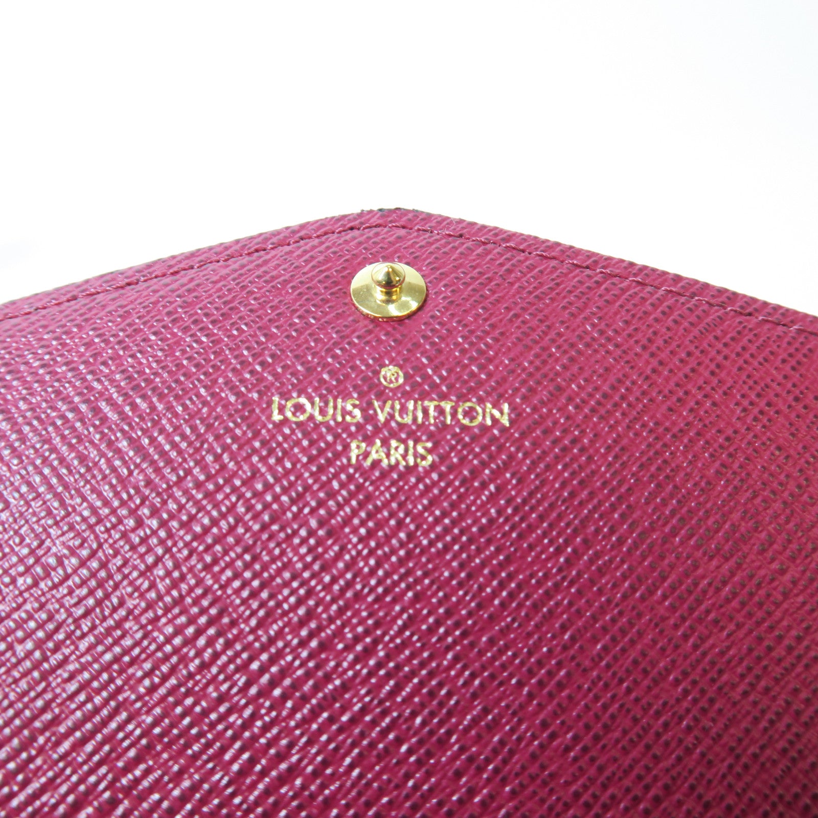 LOUIS VUITTON 【激減優惠】Monogram Sarah金扣鈕扣長錢包啡色