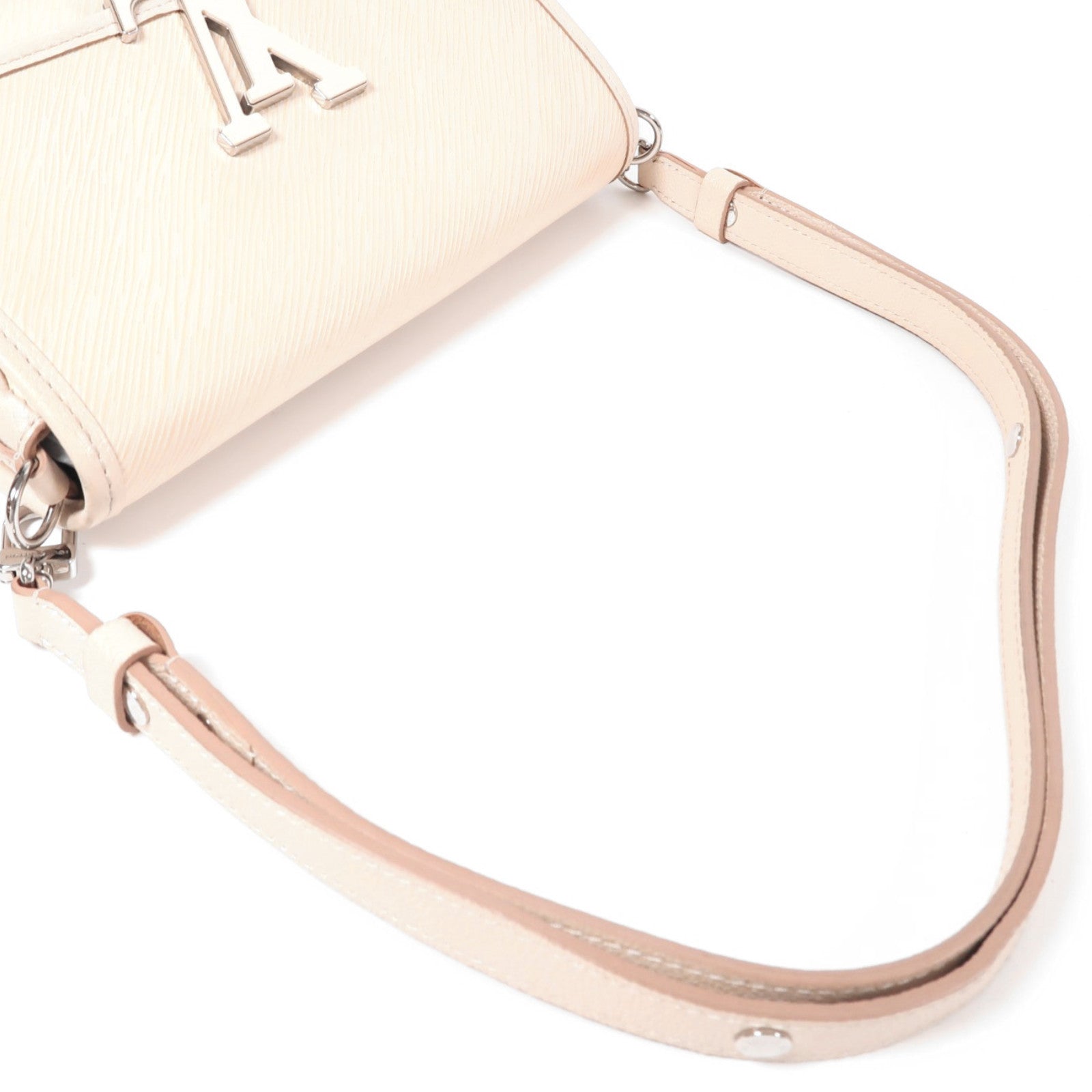 LOUIS VUITTON Epi Buci銀扣肩背袋米色