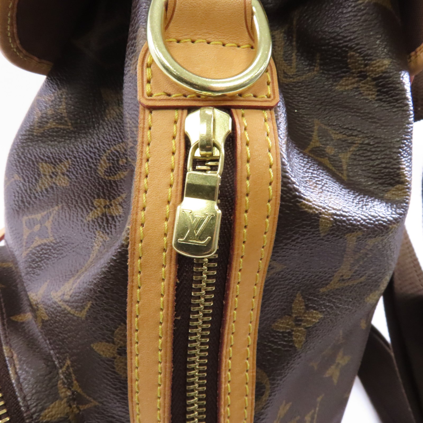LOUIS VUITTON Monogram Bosphore金扣背包棕色