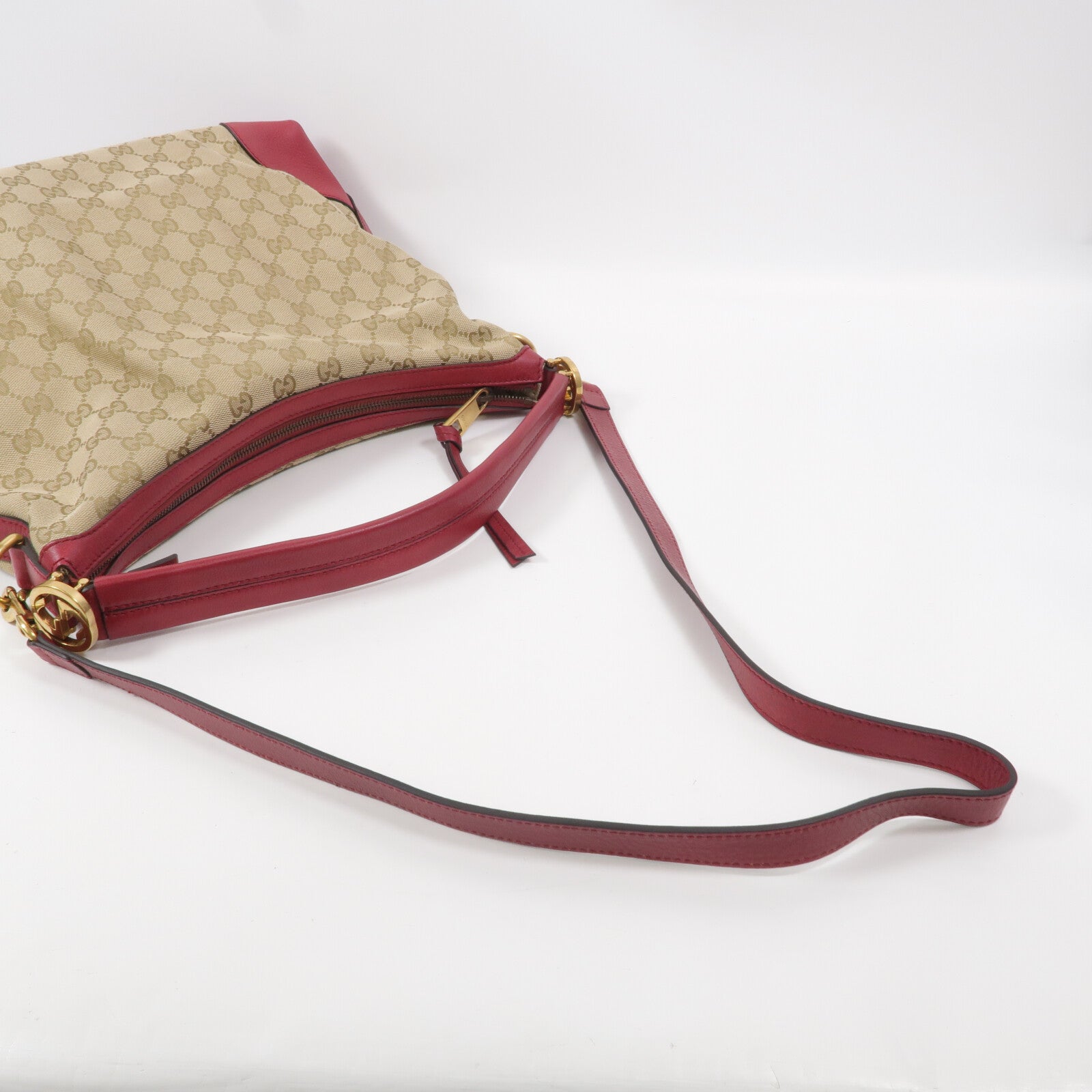 GUCCI 帆布Miss GG Hobo手挽肩背兩用袋