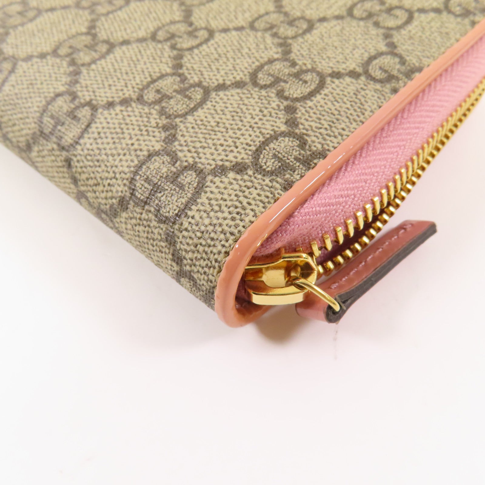 GUCCI 塗層帆布Long Wallet金扣長錢包