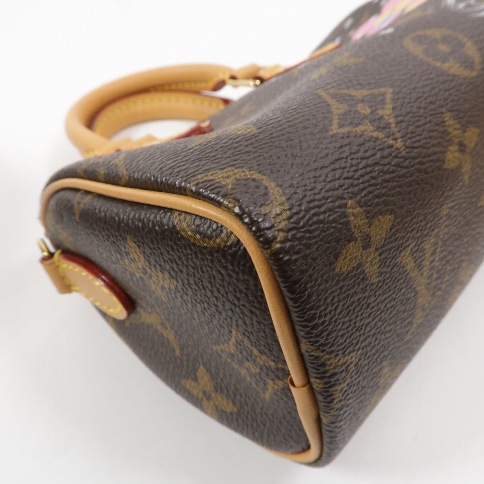 LOUIS VUITTON Monogram Vivienne Nano Speedy金扣手挽肩背兩用袋