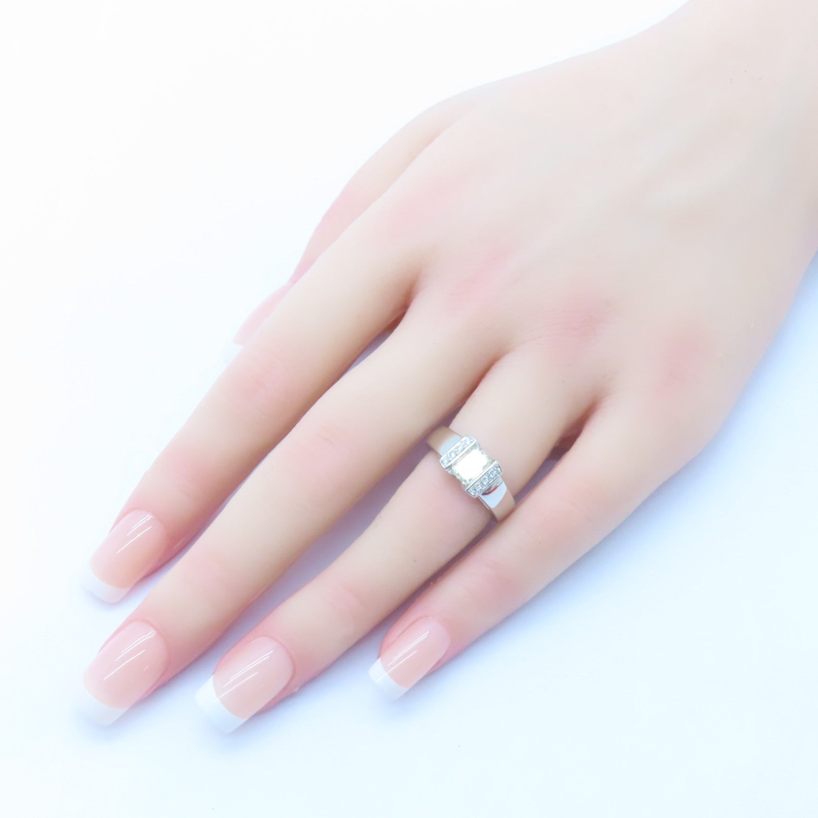 JEWELRY 【激減優惠】PT900鉑金Diamond Ring 1.027ct/0.17ct鑽石戒指US#5.5