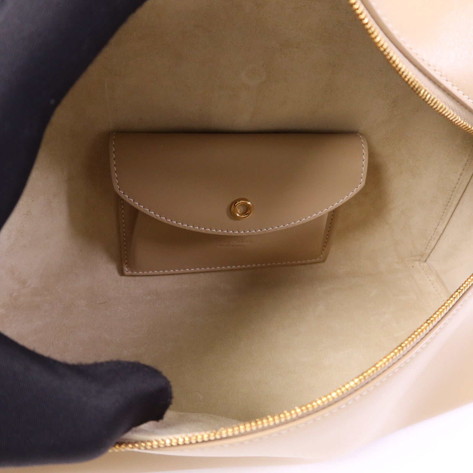 Loro Piana 牛皮皮革Loro Piana L27金扣手挽肩背兩用袋