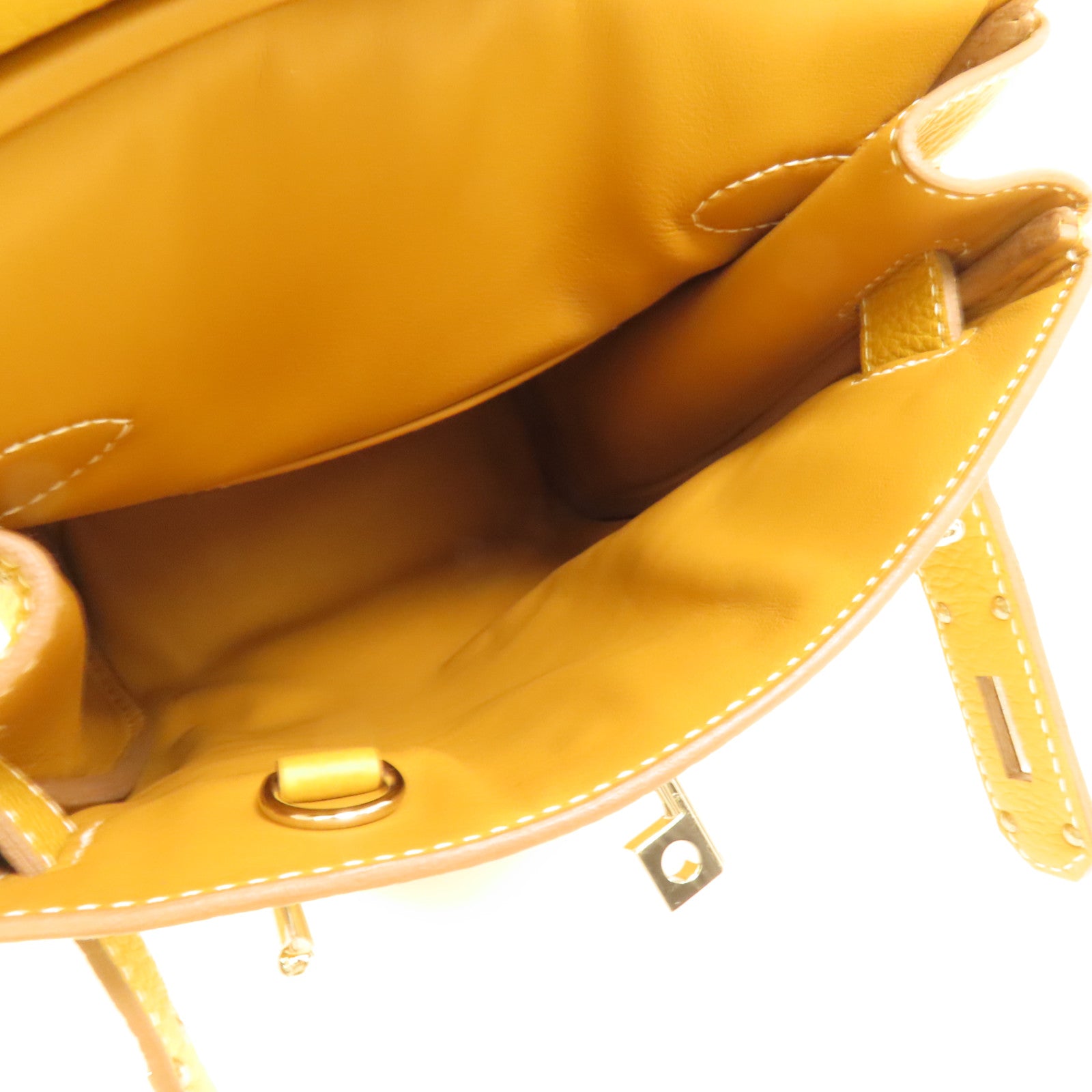 HERMES Togo皮革Hac A Dos PM銀扣背包Natural Sable