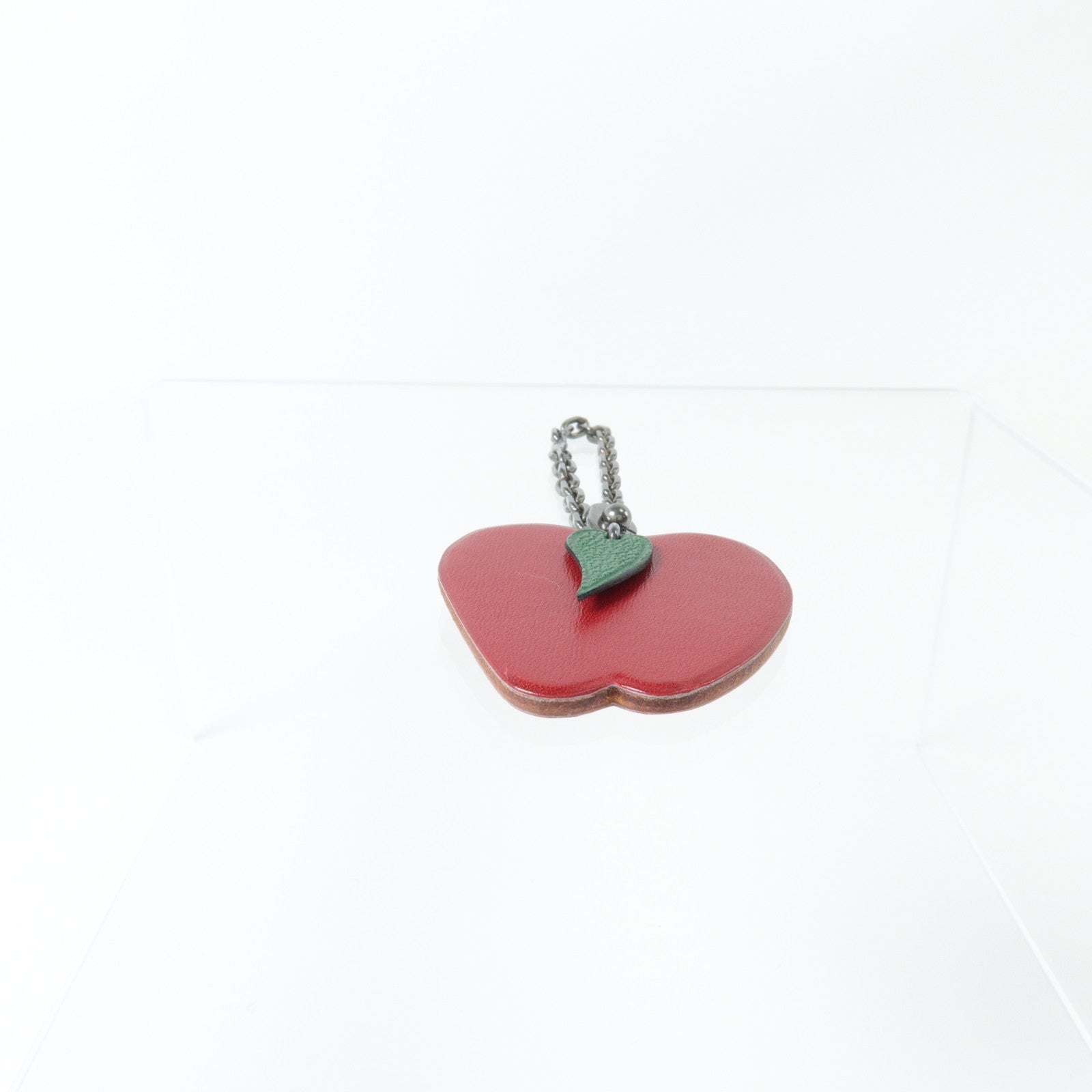 HERMES BOX皮革Apple Charm掛飾