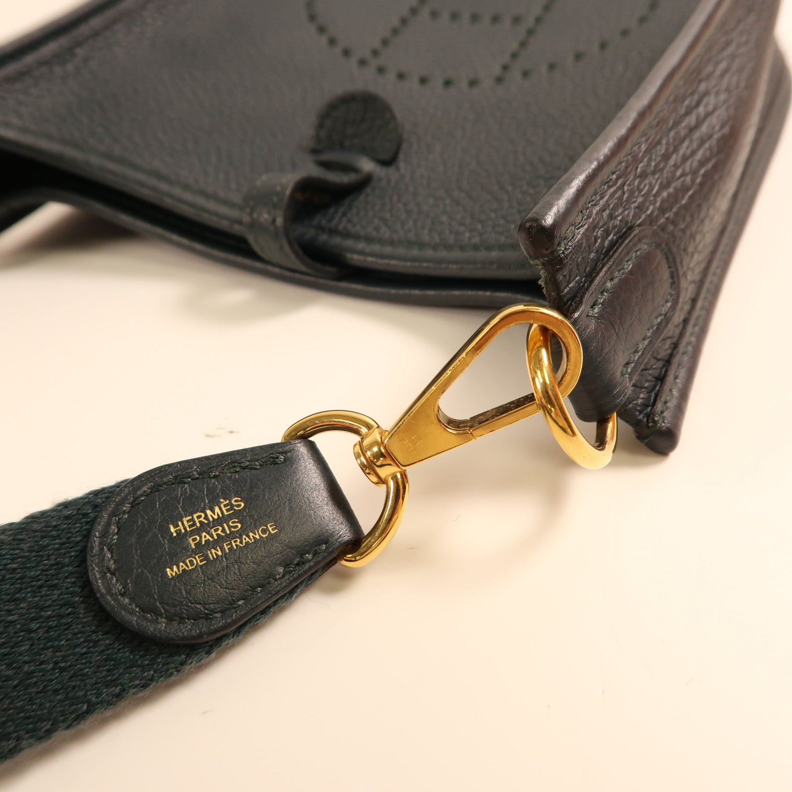 HERMES Clemence皮革Evelyne TPM金扣肩背袋