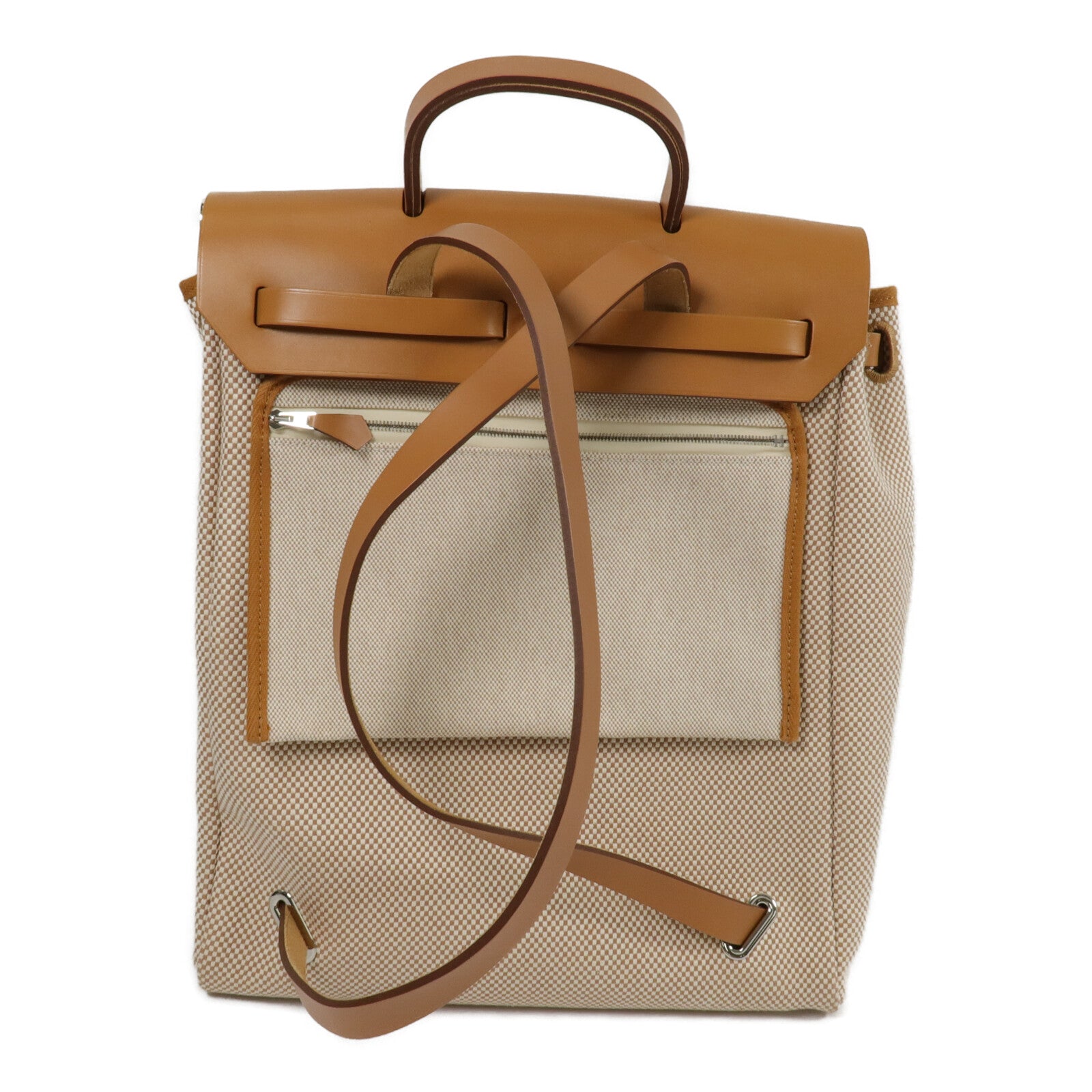 HERMES 帆布Herbag a dos Zip Retourne Backpack背包